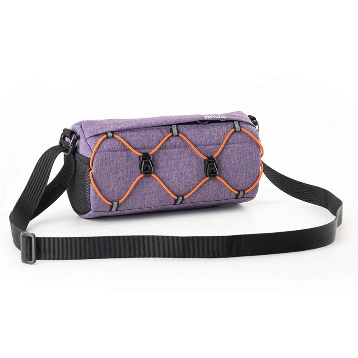 Rockbros Lenkertasche Fahrrad 2,2 l mit Schultergurt und Reflektoren Lila