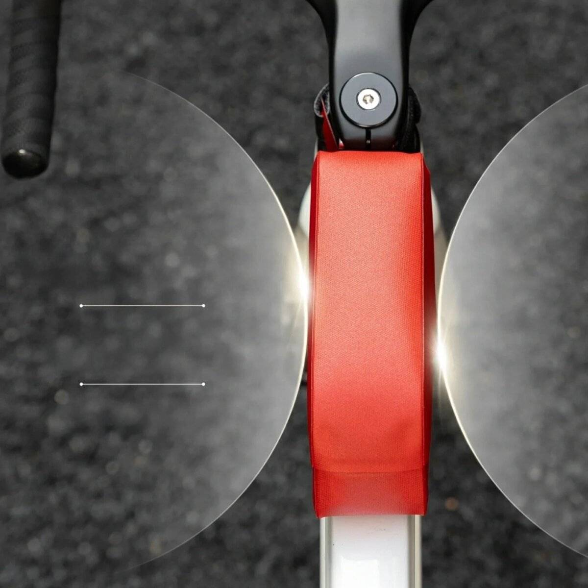 Rockbros wasserdichte Fahrradrahmentasche 0,9 l mit Magnetverschluss Rot