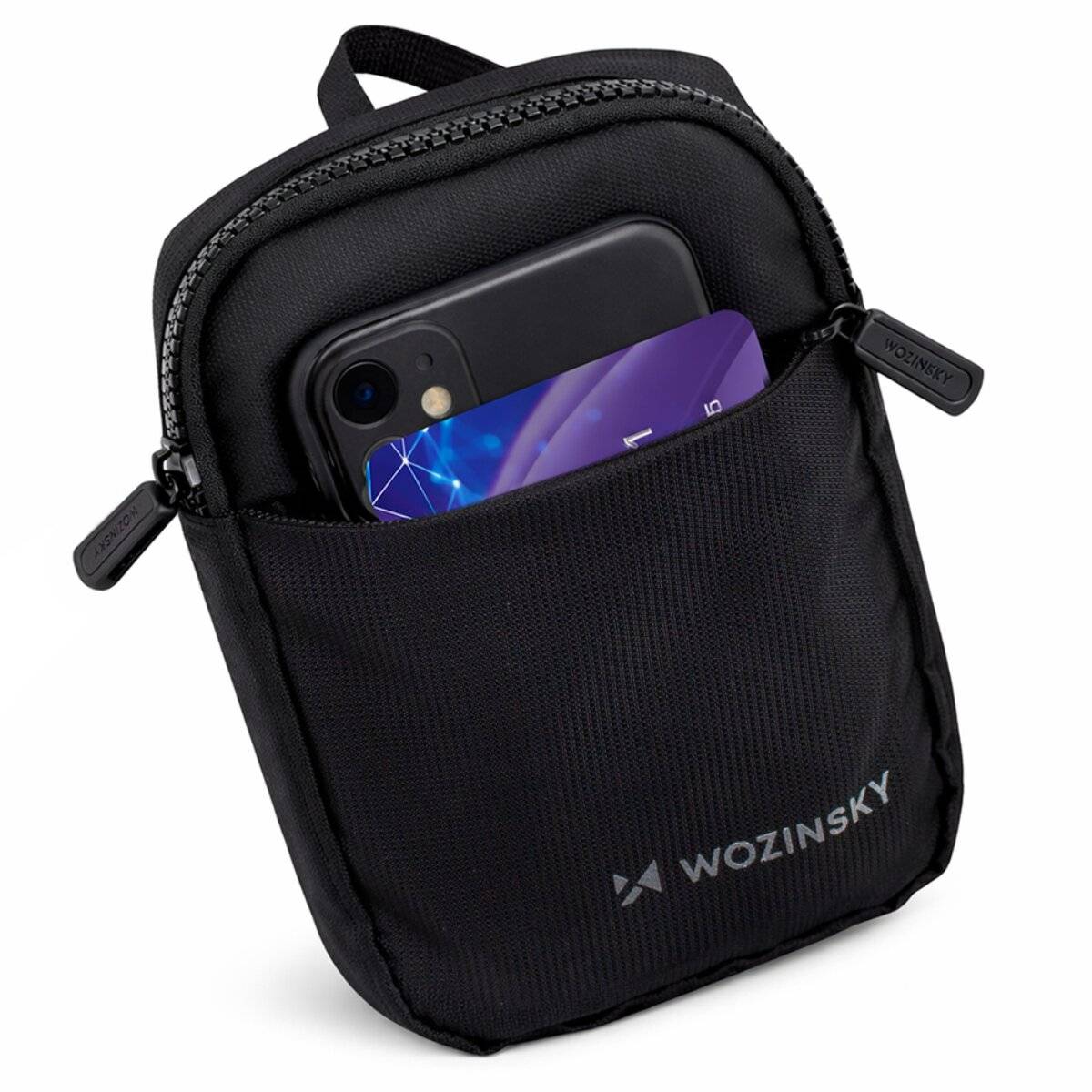 Wozinsky Mini Schultertasche wasserdicht mit 2 Fächern für Handy und Zubehör