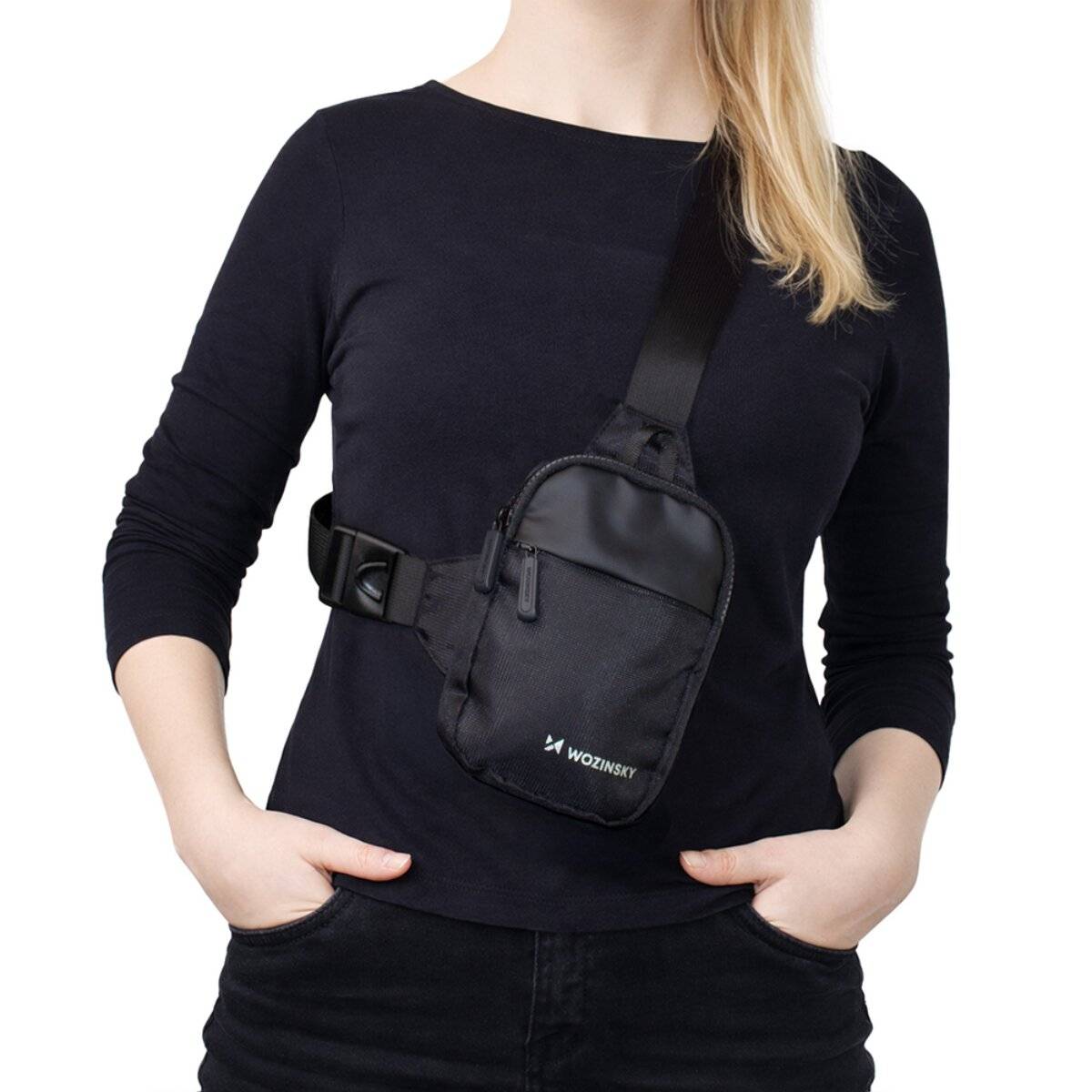 Wozinsky Mini Schultertasche wasserdicht mit 2 Fächern für Handy und Zubehör