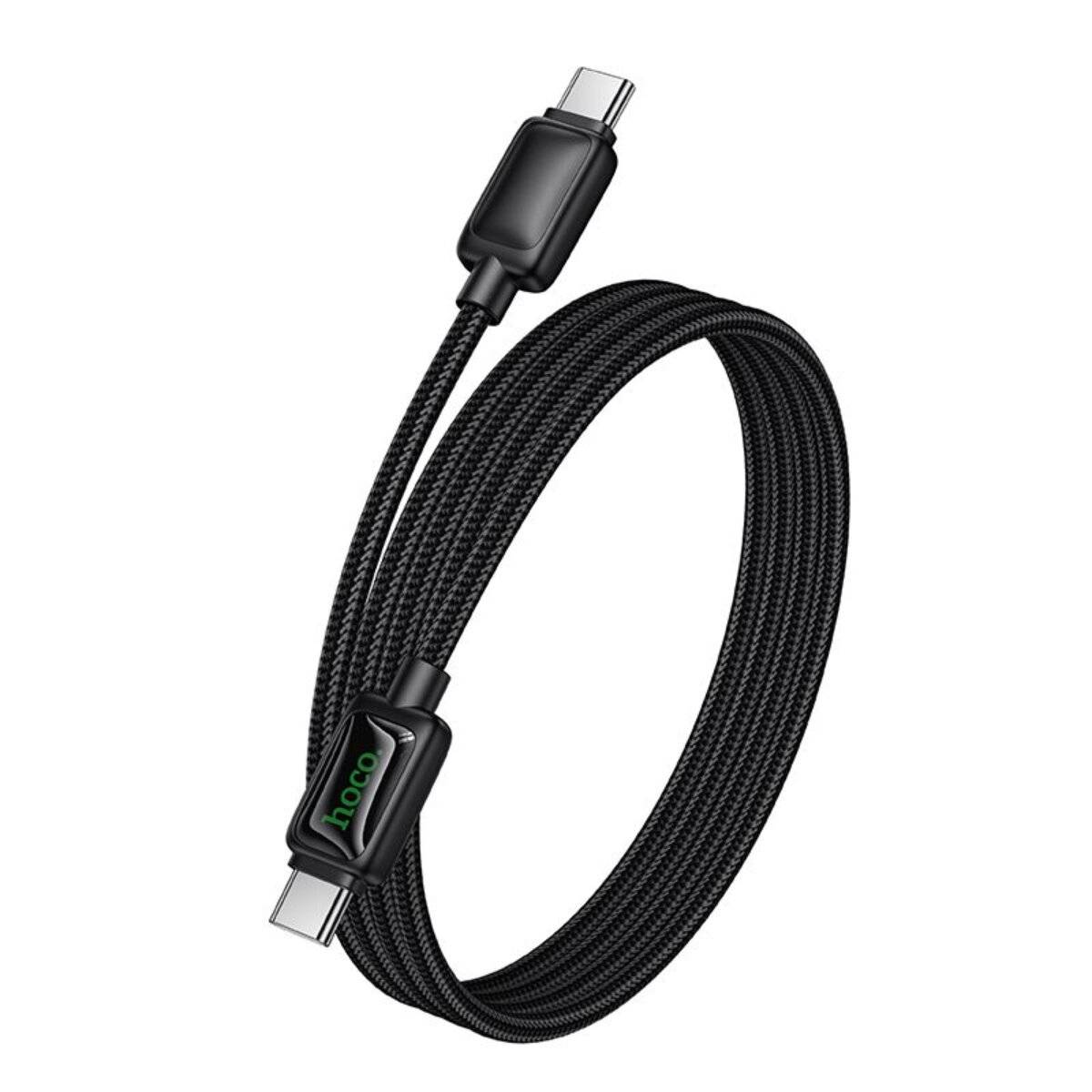 Hoco USB C auf USB C Kabel 1,2 m 60 W 3 A PD QC3 LCD schwarz