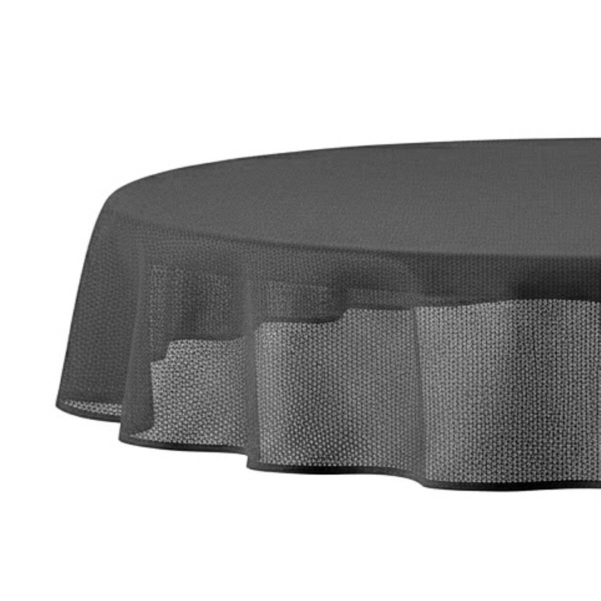 Garten Tischdecke 140 x 180 cm für Garten, Terrasse und Balkon - oval, wasserfest & pflegeleicht Anthrazit