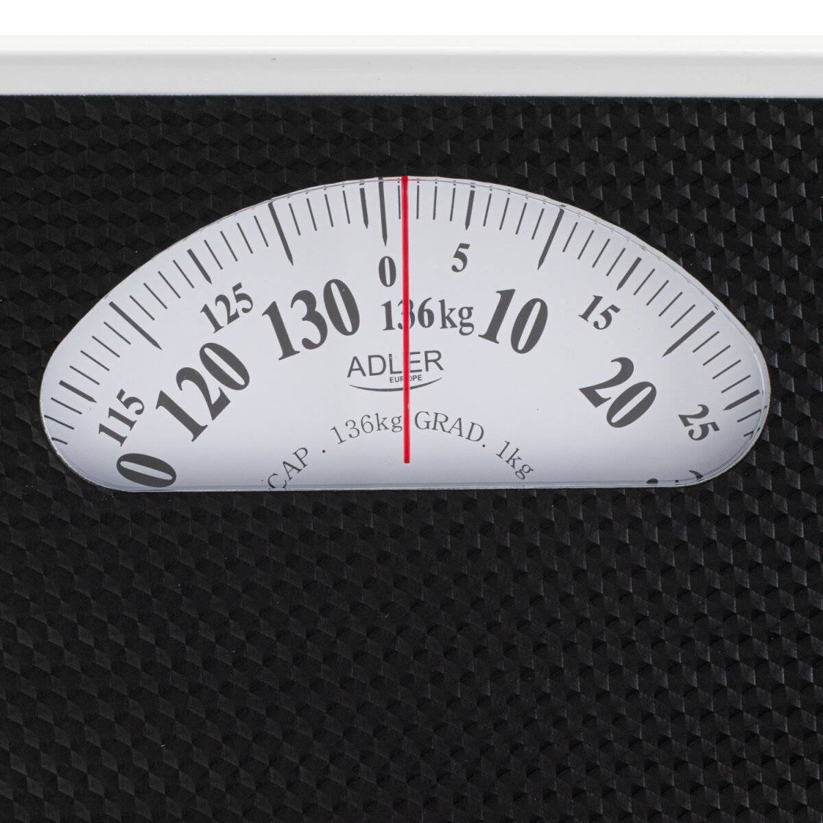 Adler AD 8179 Mechanische Waage mit Kalibrierknopf, bis 136 kg in Schwarz