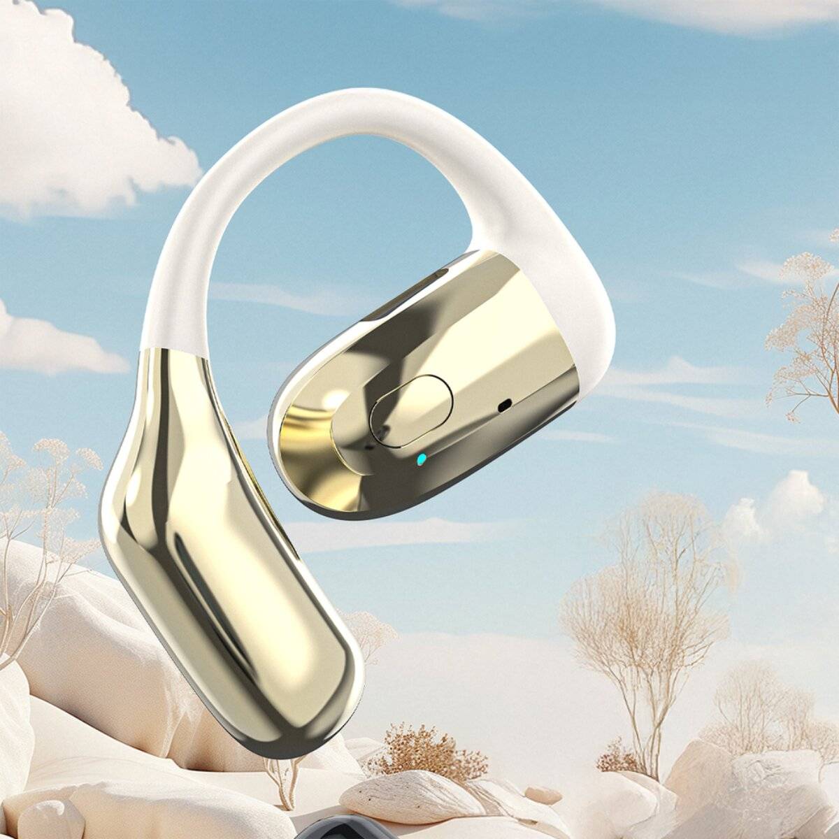Dudao U4Pro Bluetooth Headset OWS Bluetooth 5.3 IPX5 50 mAh Beige und Gold