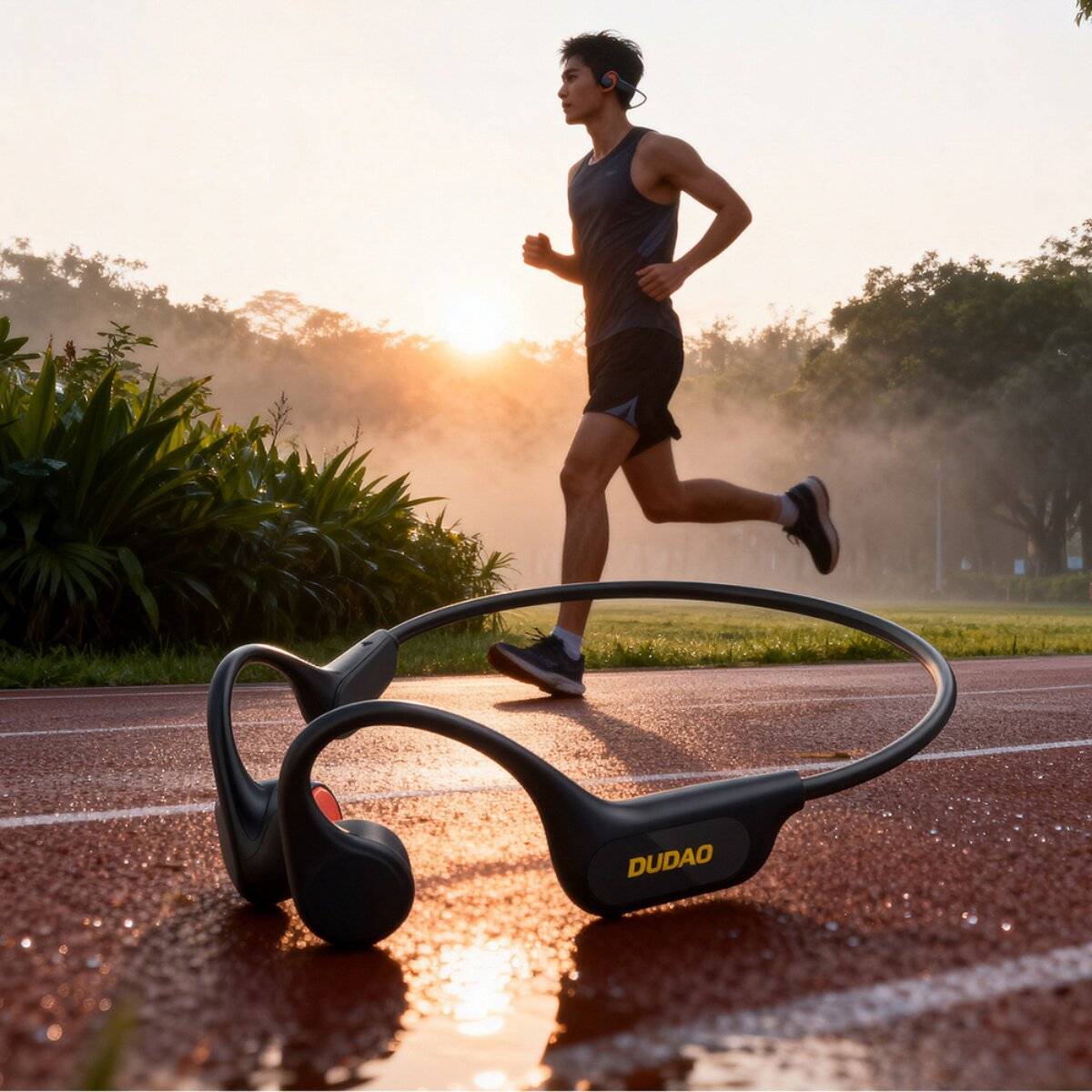Dudao U22 Knochenschall Kopfhörer Bluetooth 5.4 Kopfbügel IP55 Schwarz
