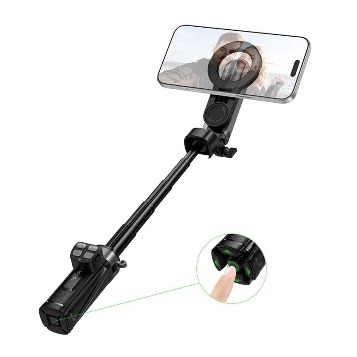 Hoco K27 PRO Handy Stativ Live Stand magnetisch universal mit Bluetooth Remote Schwarz