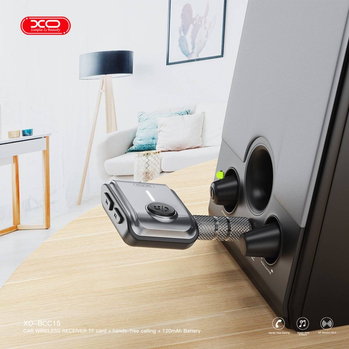 XO BCC15 Bluetooth Audio Transmitter mit 3,5 mm Klinke