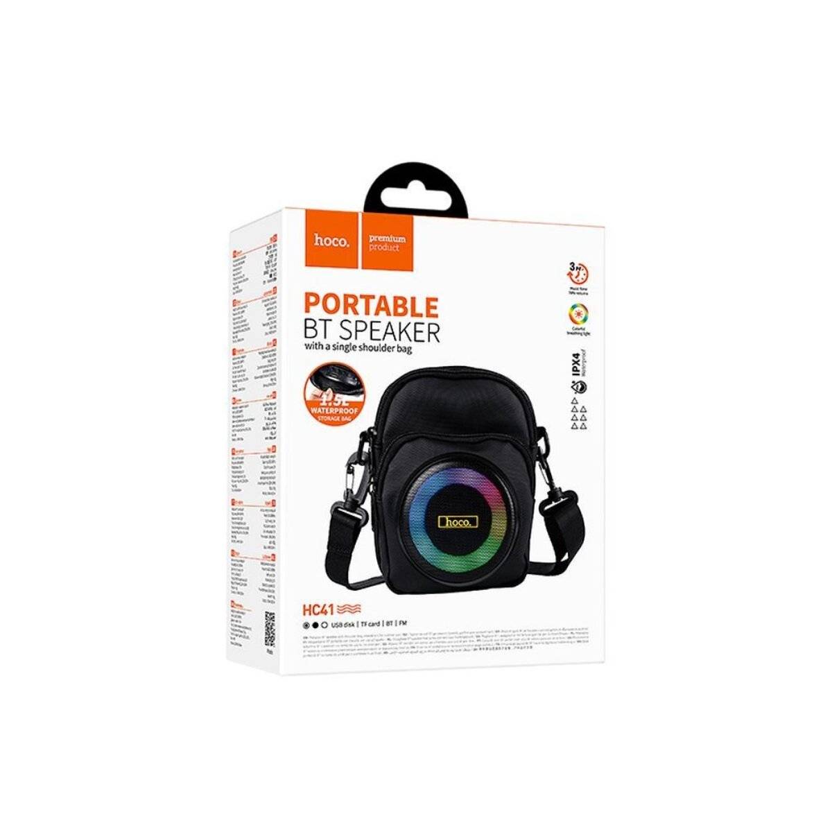 Hoco HC41 Bluetooth Lautsprecher 8W mit Schultertasche 1,5 L Schwarz