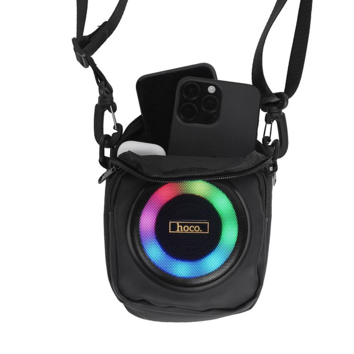 Hoco HC41 Bluetooth Lautsprecher 8W mit Schultertasche 1,5 L Schwarz