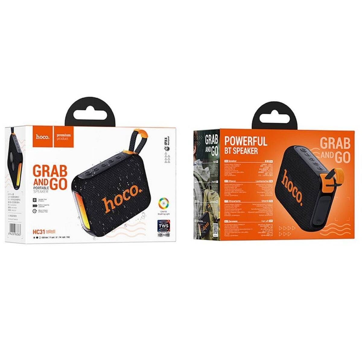 Hoco HC31 Bluetooth Lautsprecher 10 W mit FM und TF Karten Support Schwarz