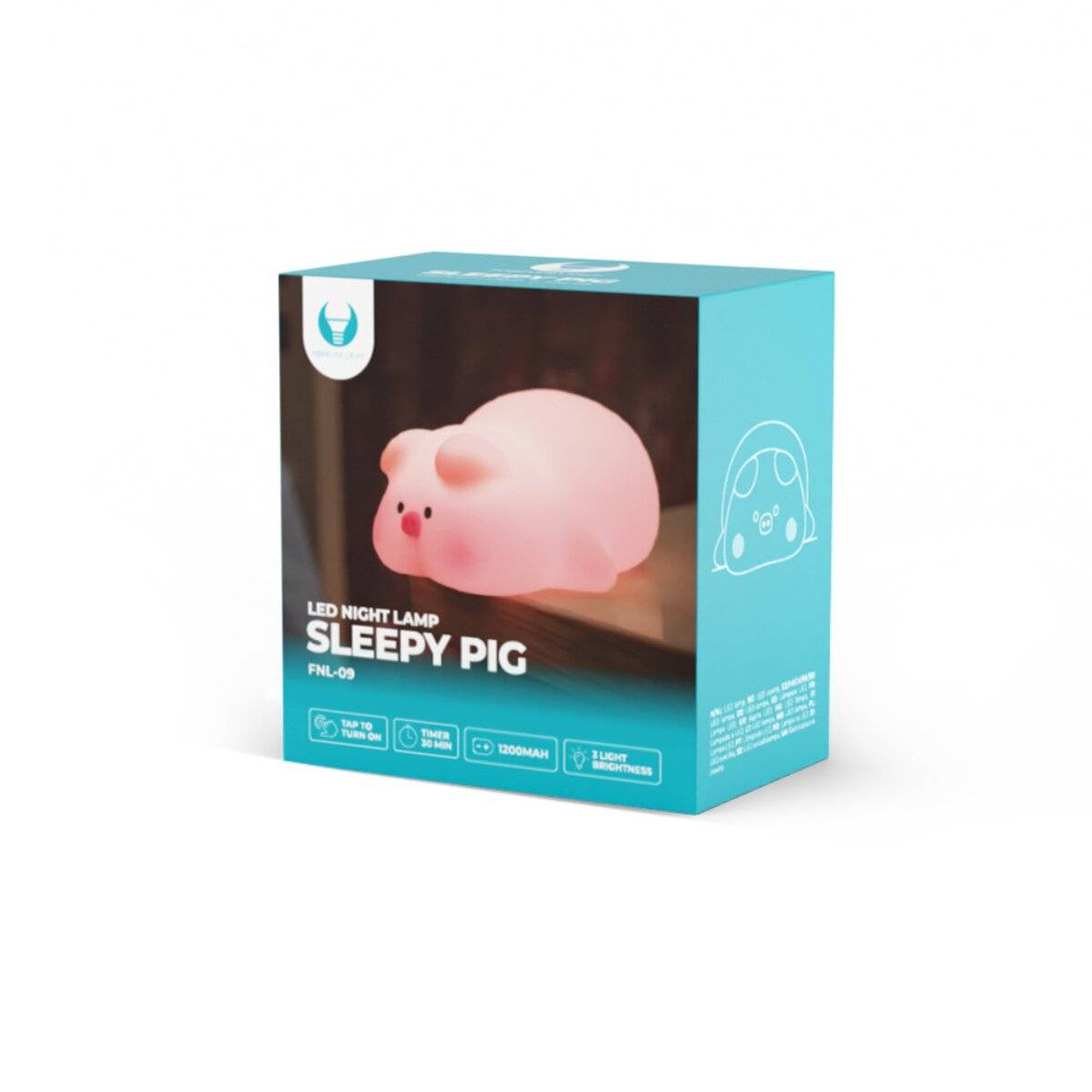 Forever Light SLEEPY PIG FNL-09 LED Nachtlicht mit Akku warmweiß