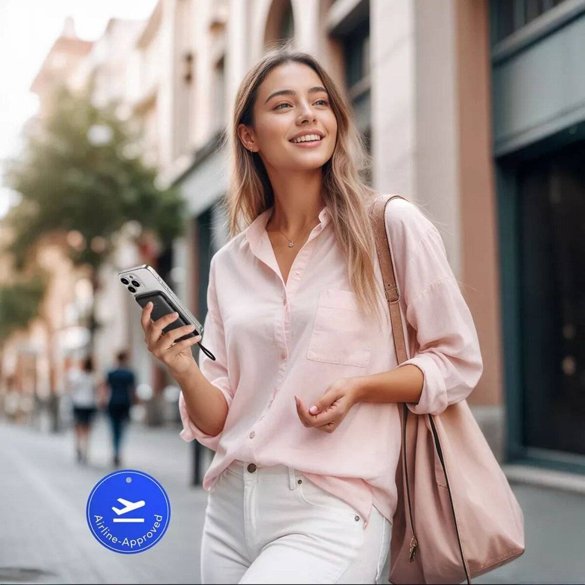 Veger Powerbank 10000 mAh mit integriertem USB-C Kabel, 22,5 W Schnellladen, kompakt  Schwarz