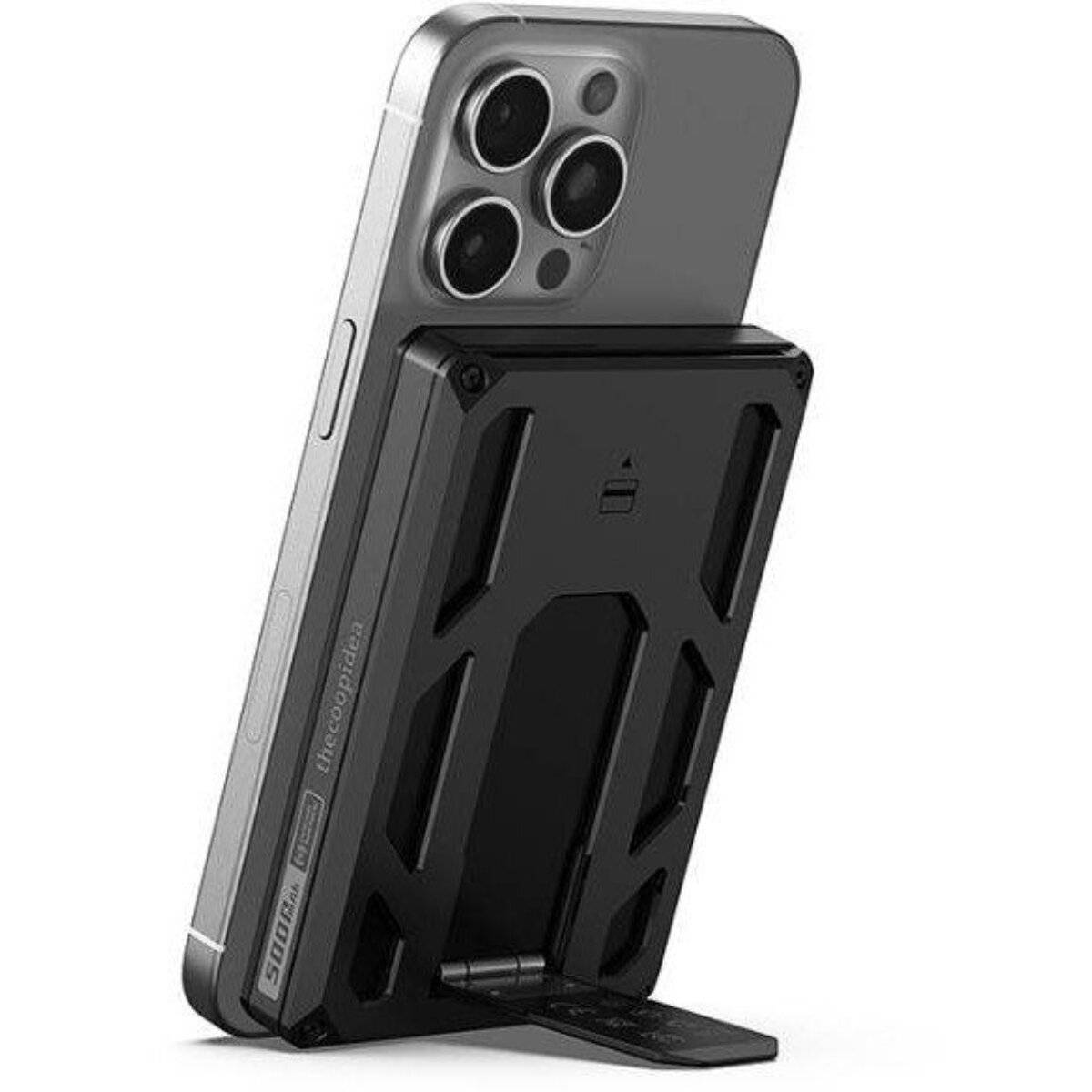 Powerbank Veger Wallet Tracker W0582 PD 20W 5000 mAh mit Ortungsfunktion  Schwarz