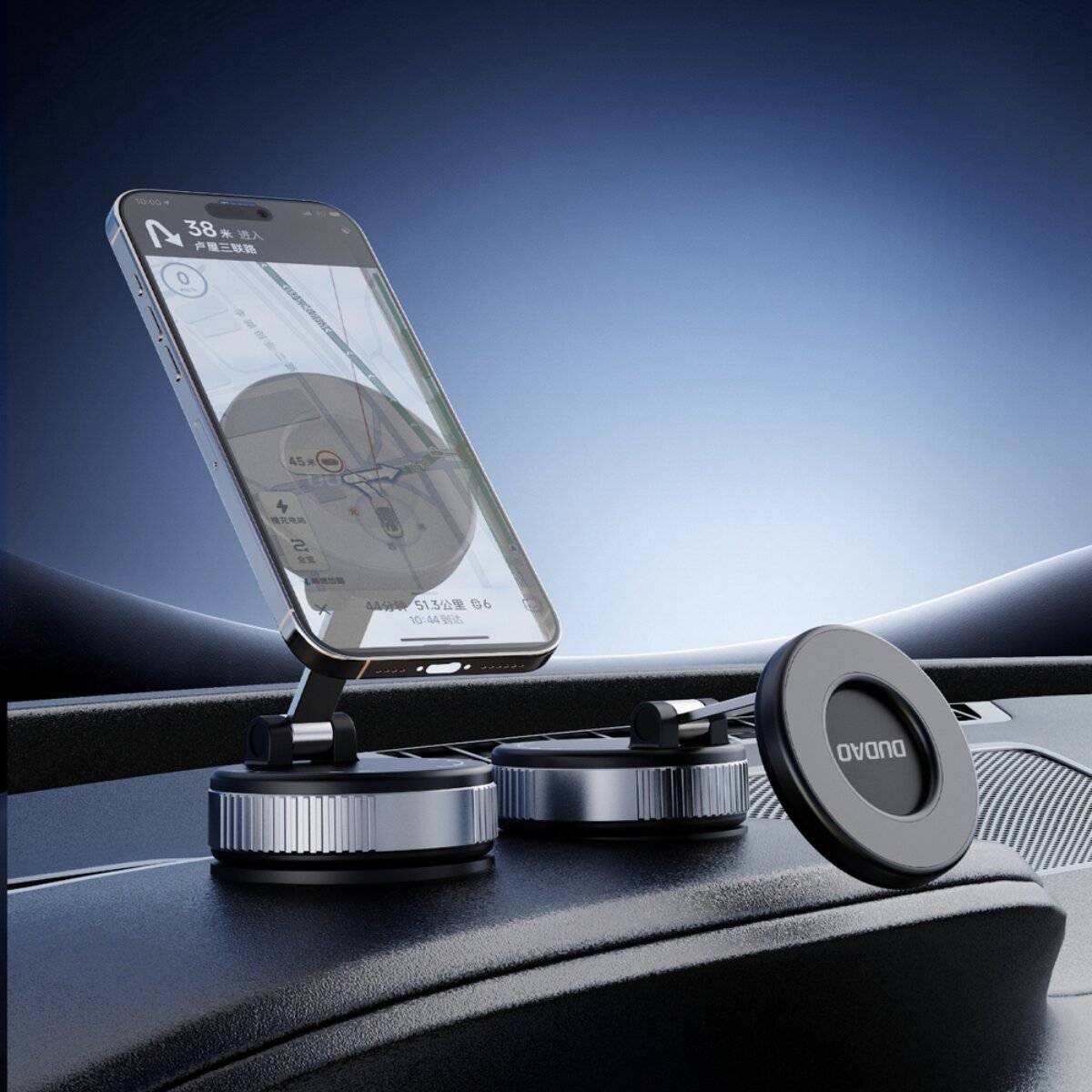 Dudao F24PRO Auto Handyhalter magnetisch Saugnapf 360° verstellbar Schwarz