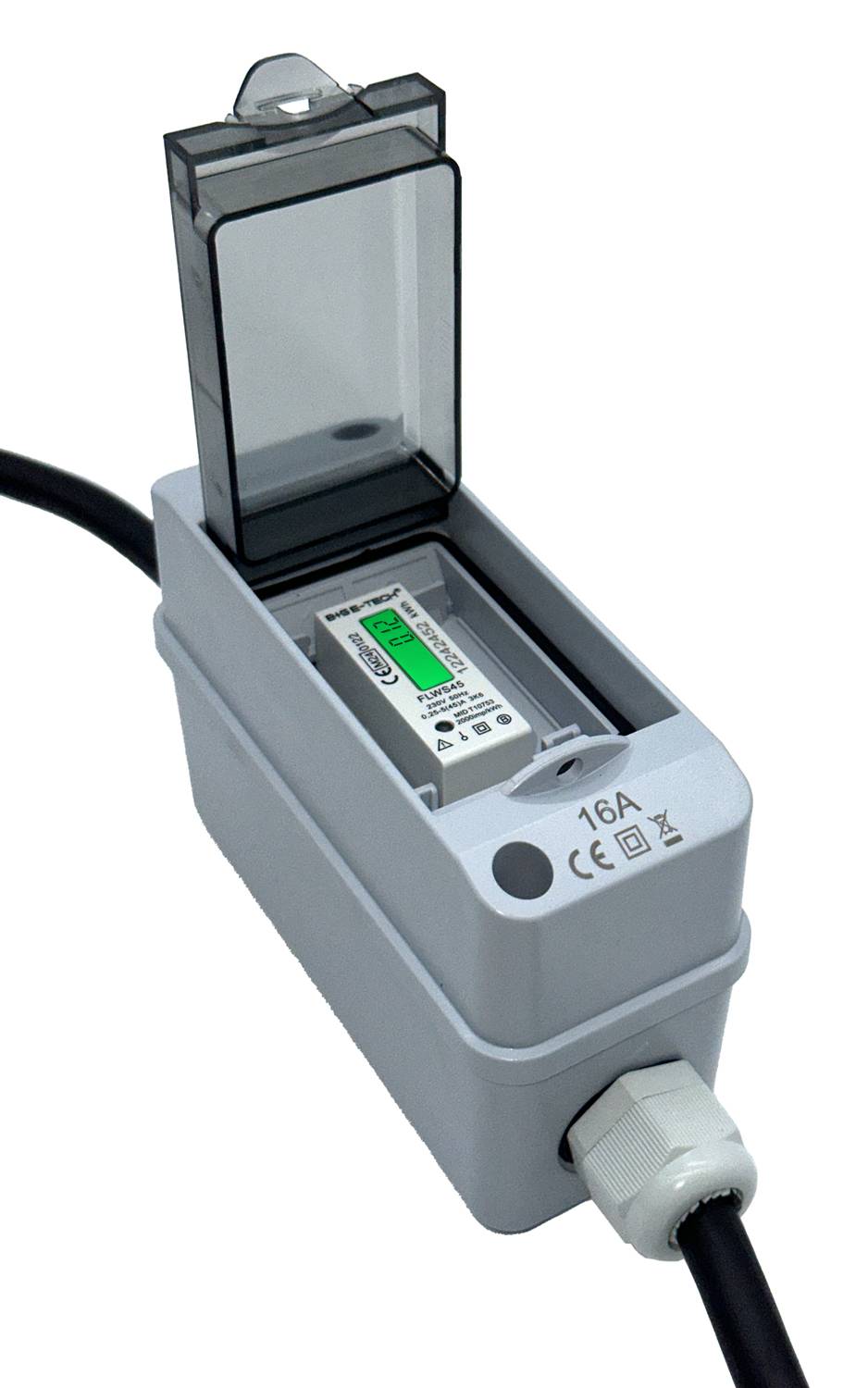 B+G E-Tech CEE 16A 230V Zwischenzählerbox (Wechselstromzähler FLWS45) mobil 45A Stromzähler digital NeoTec GmbH