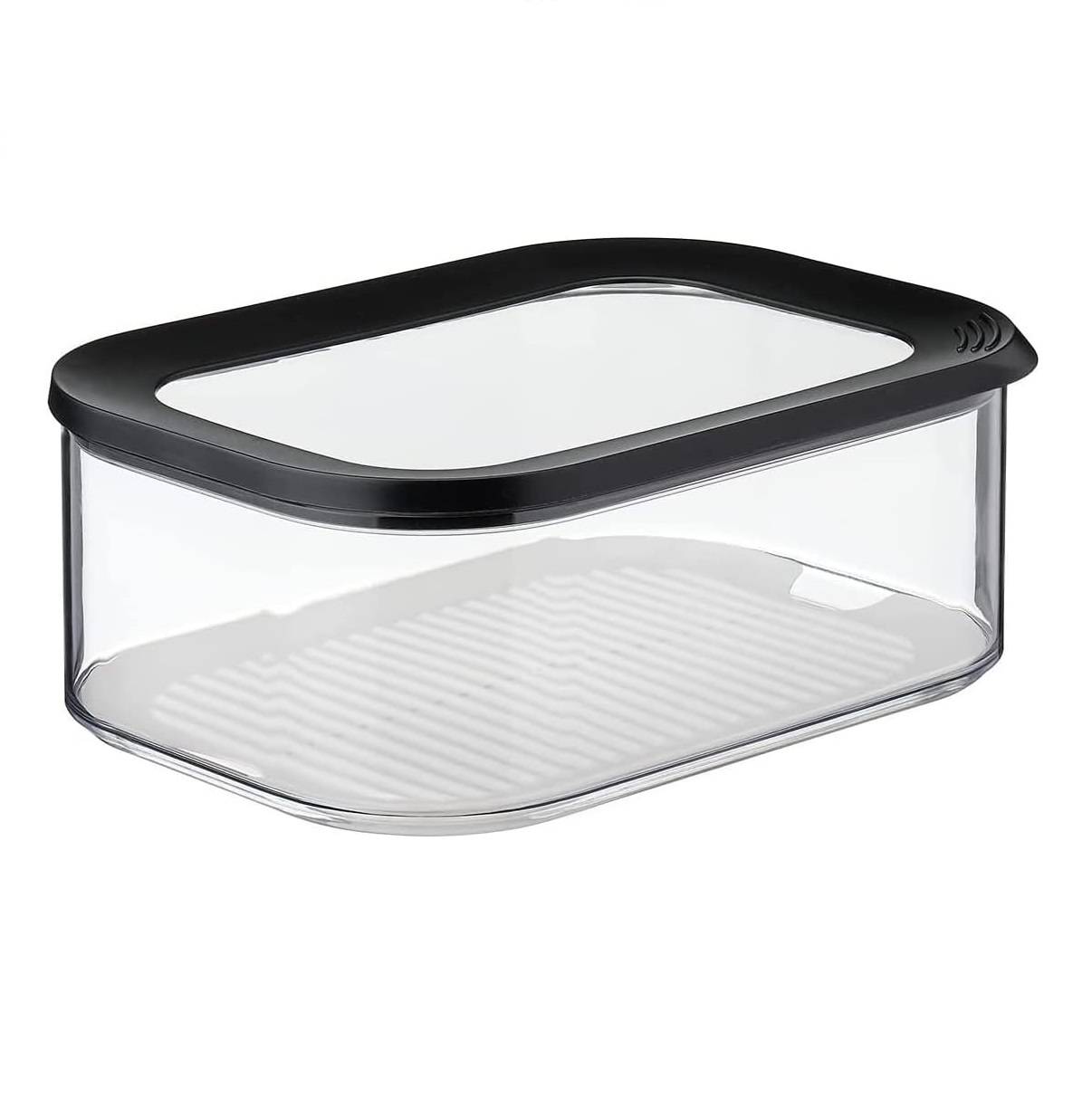 Mepal | Meat and Cheese Set | Nordic Black | Modula Vorratsdosen mit Deckel | Anti-Kondensationseinsatz | luftdicht & spülmaschinenfest