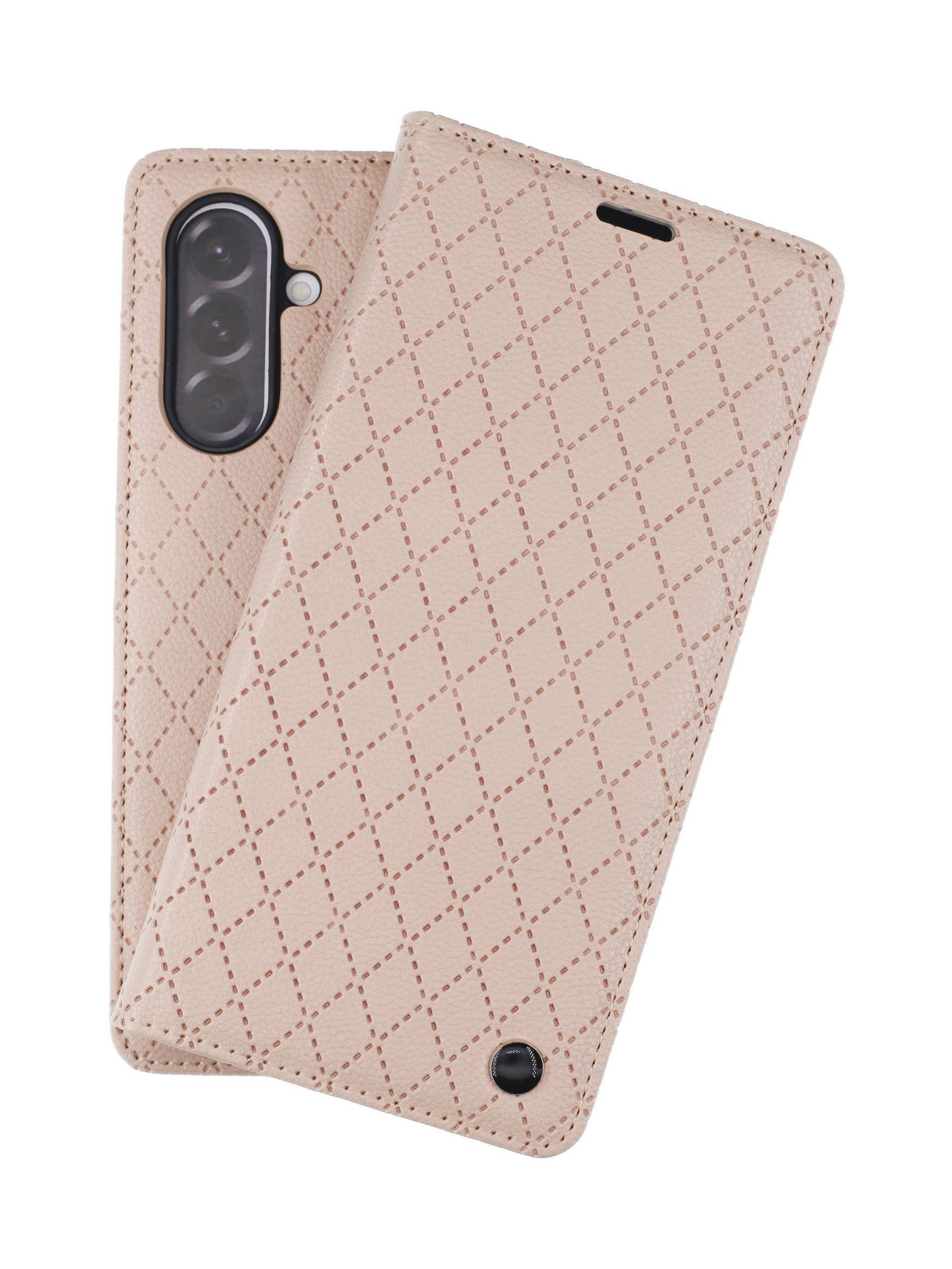 JAMCOVER Bookcase Style Beige für Samsung Galaxy A17, Galaxy A17 5G