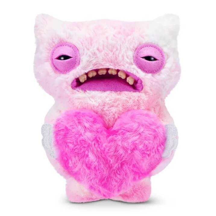 ZURU 15774B - Fuggler Love Fugg 23 cm - Wide Eyed Weirdo (Pink) - Monster-Plüsch