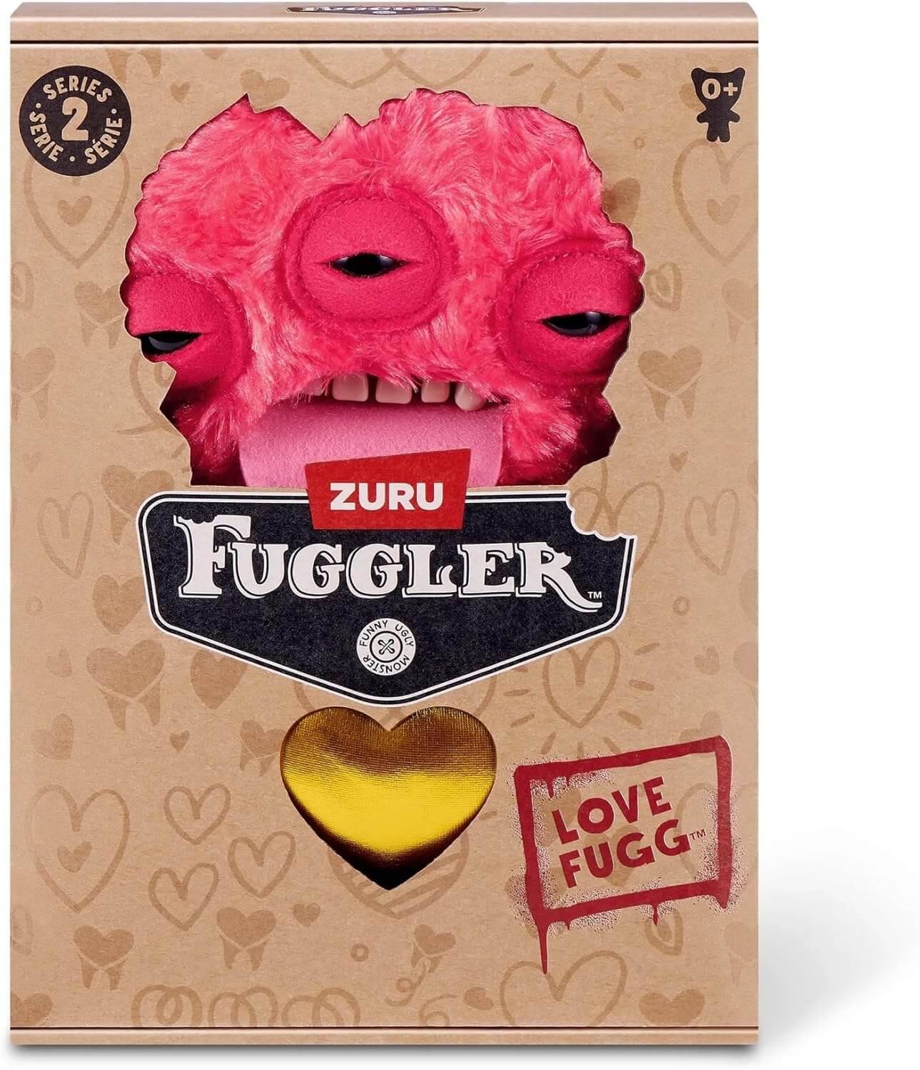 ZURU 15774A - Fuggler Love Fugg 23 cm - Annoyed Alien (Rot) - Monster-Plüsch
