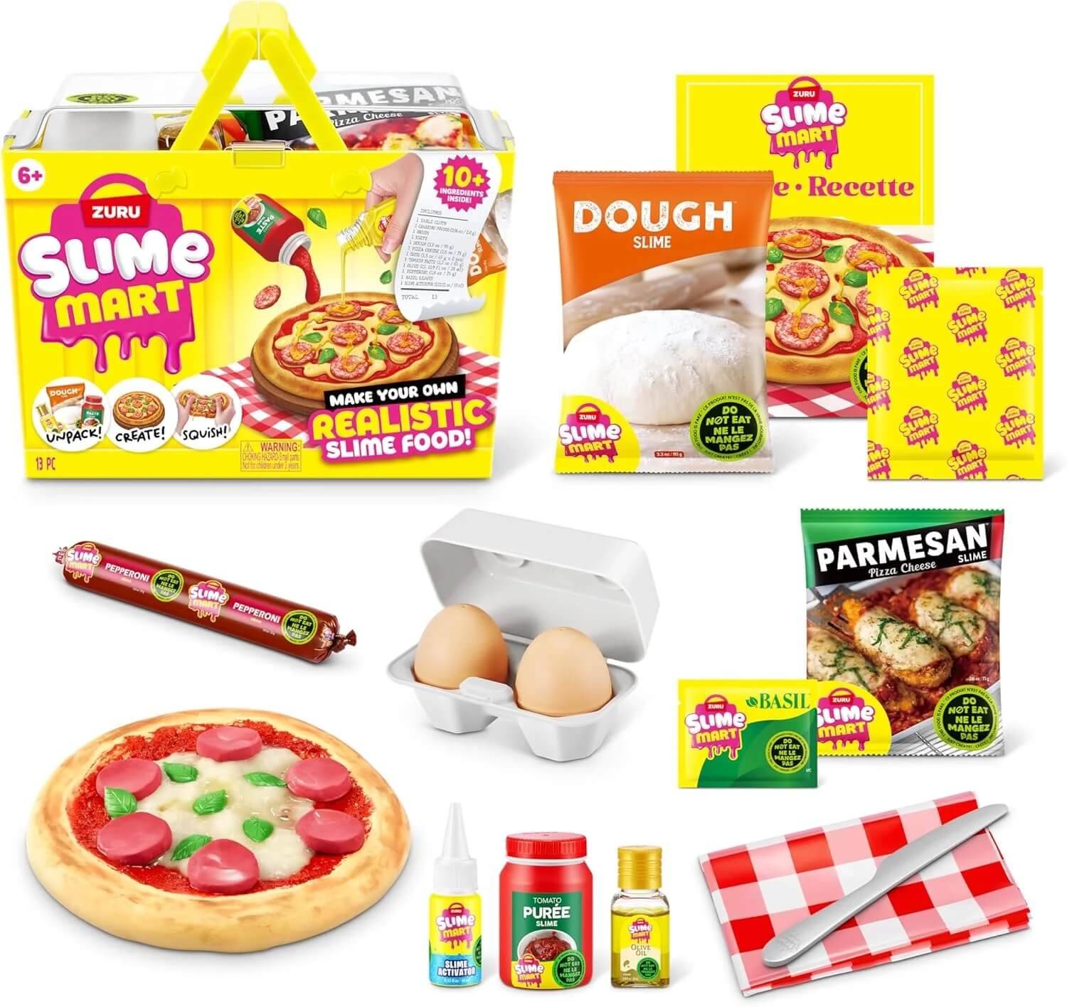 ZURU 15905B - Slime Mart Pizza im Einkaufskorb - Schleim