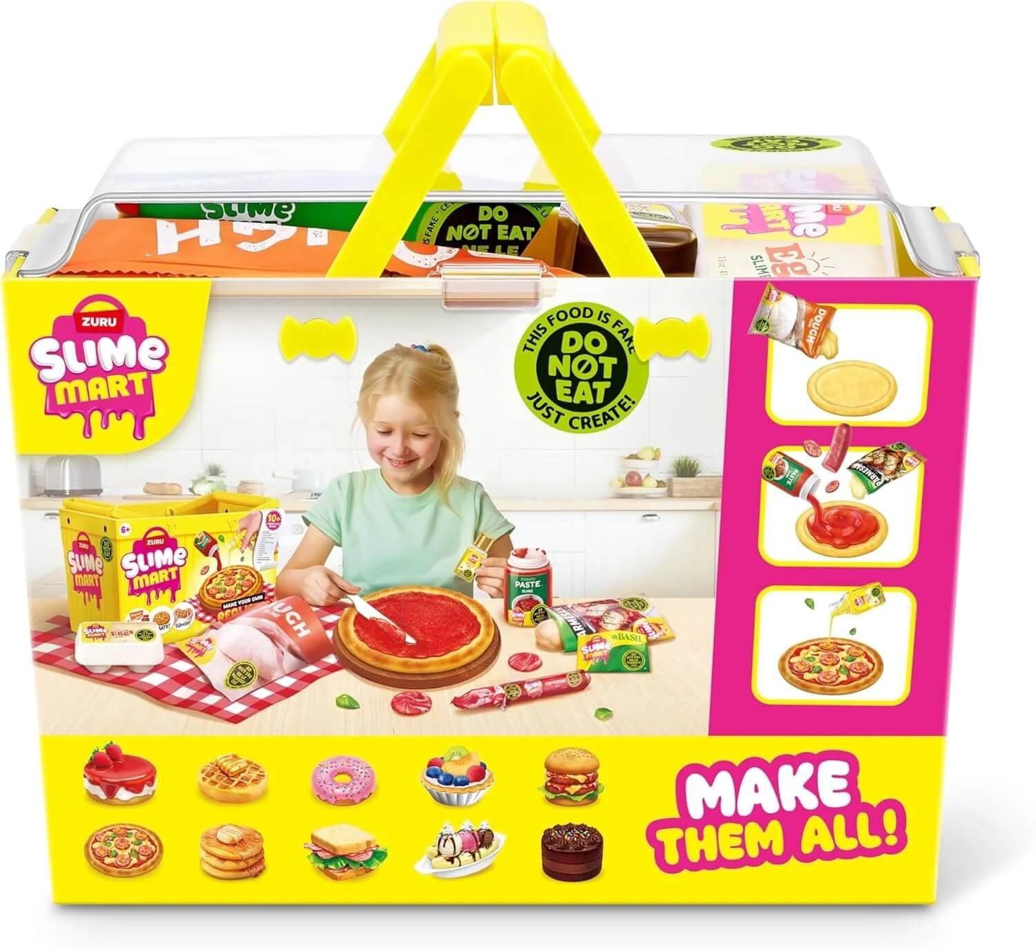ZURU 15905B - Slime Mart Pizza im Einkaufskorb - Schleim