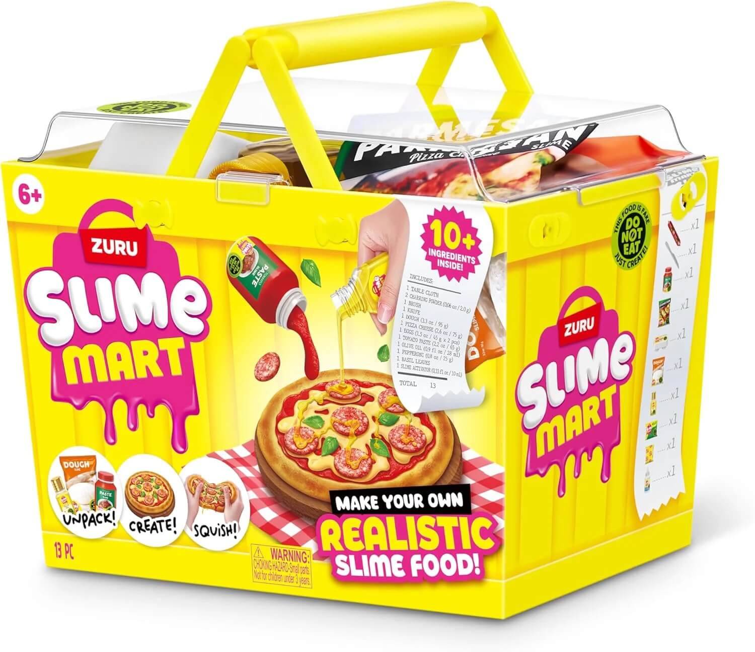 ZURU 15905B - Slime Mart Pizza im Einkaufskorb - Schleim