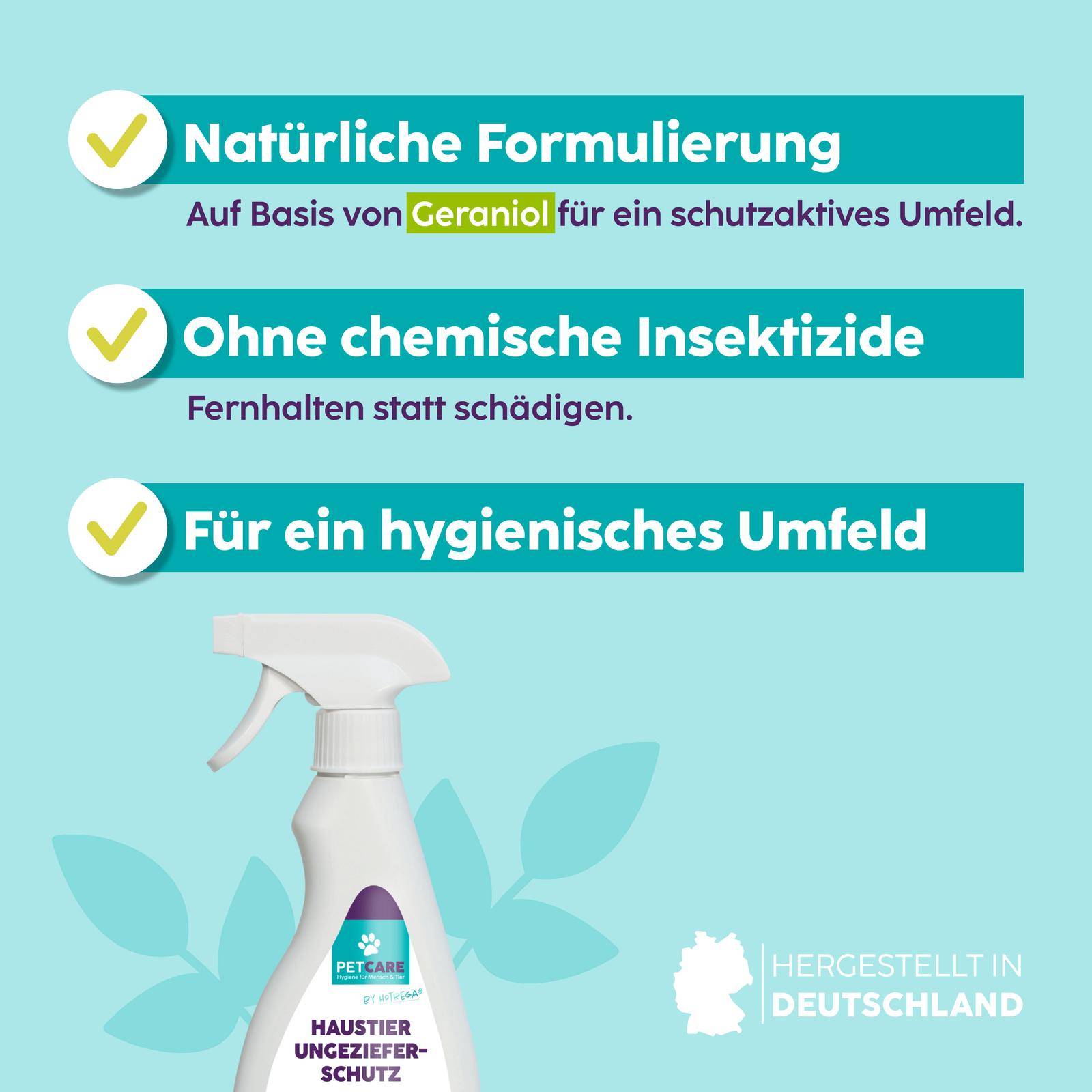 HOTREGA Petcare Haustier-Ungeziefer-Schutz Umgebungsspray 500 ml