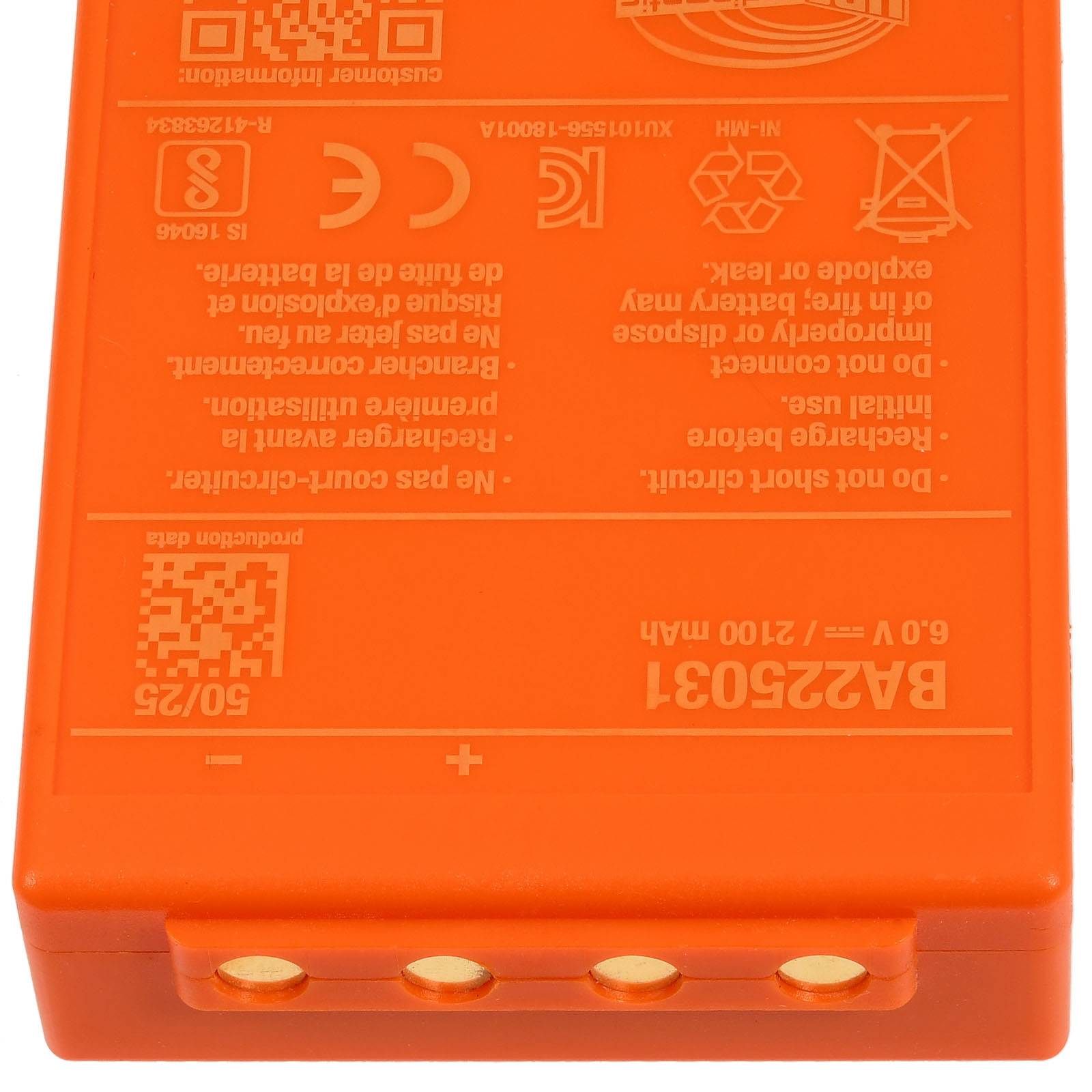 Powery Original HBC Akku für Spectrum 1 Linus 6 Typ BA225031ersetzt HBC BA225030, 6V, NiMH