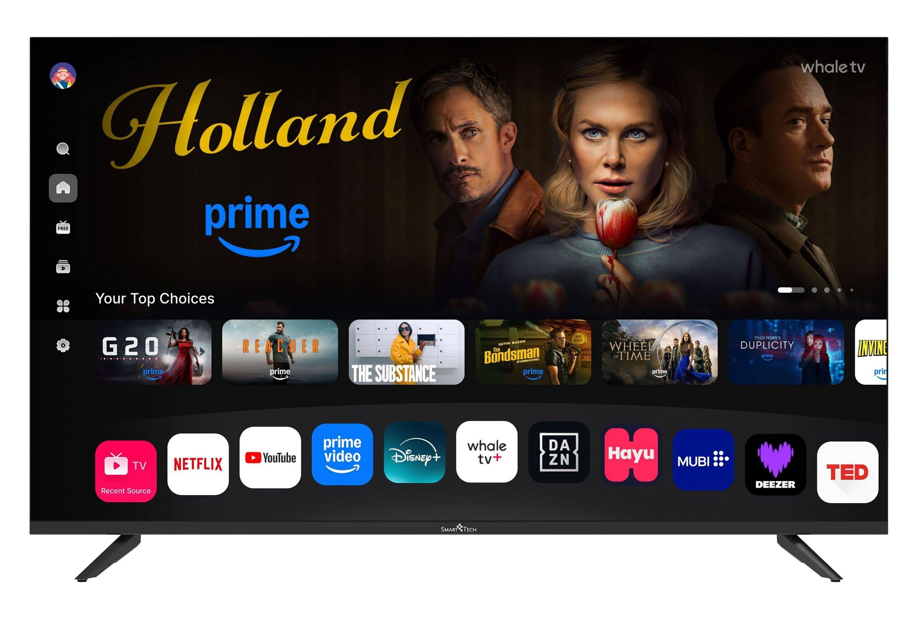 Smart Tech 43QH02V QLED Fernseher 43 Zoll Whale Smart TV - HDR TV mit 4K UHD, Bluetooth (2026)