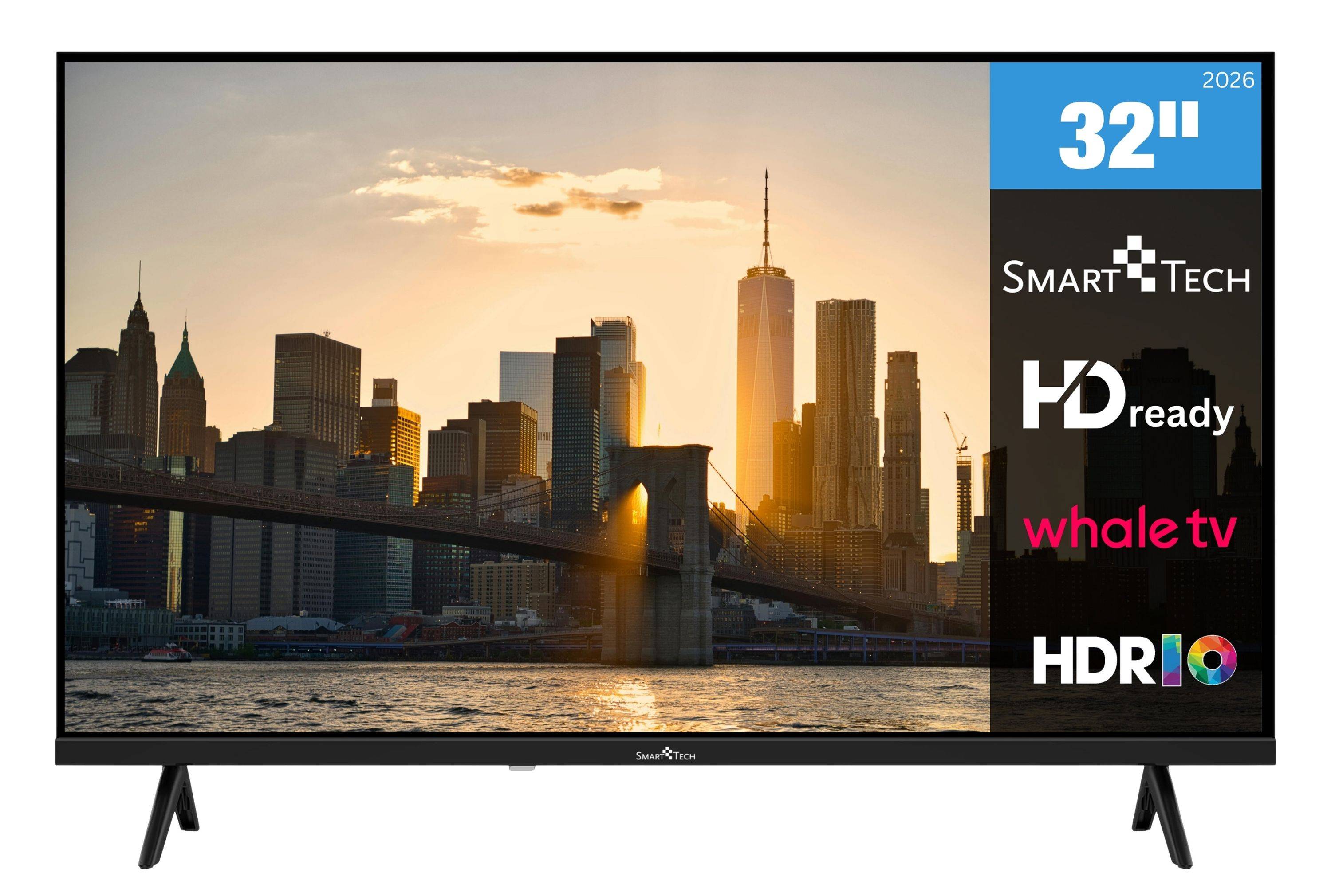 Smart Tech 32HH01K Fernseher 32 Zoll Whale Smart TV - HDR TV mit HD Auflösung, Bluetooth (2026)