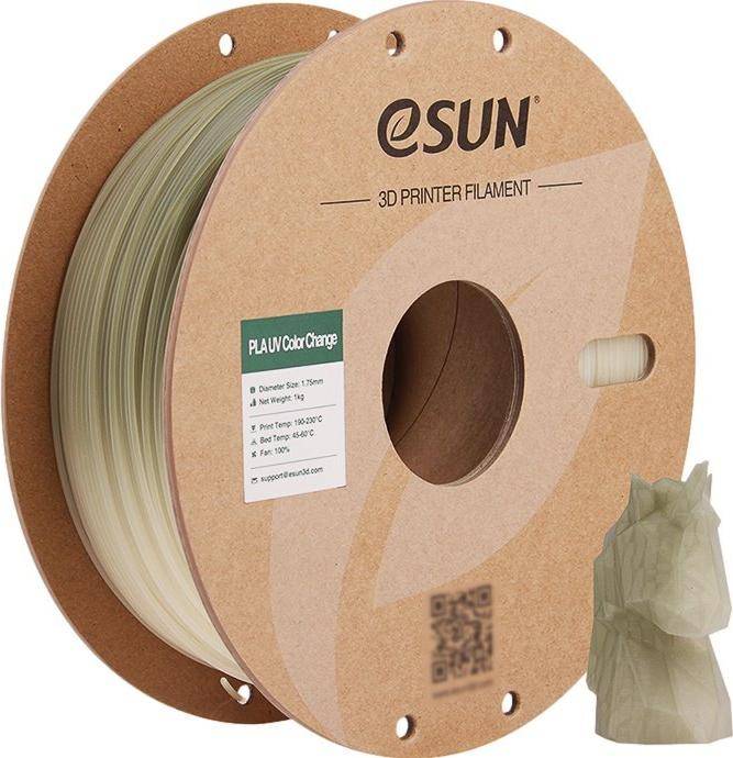PLA UV 1,75mm GREEN 1kg ESUN 3D FILAMENT (PLA-UV CC175UV-G1P1)