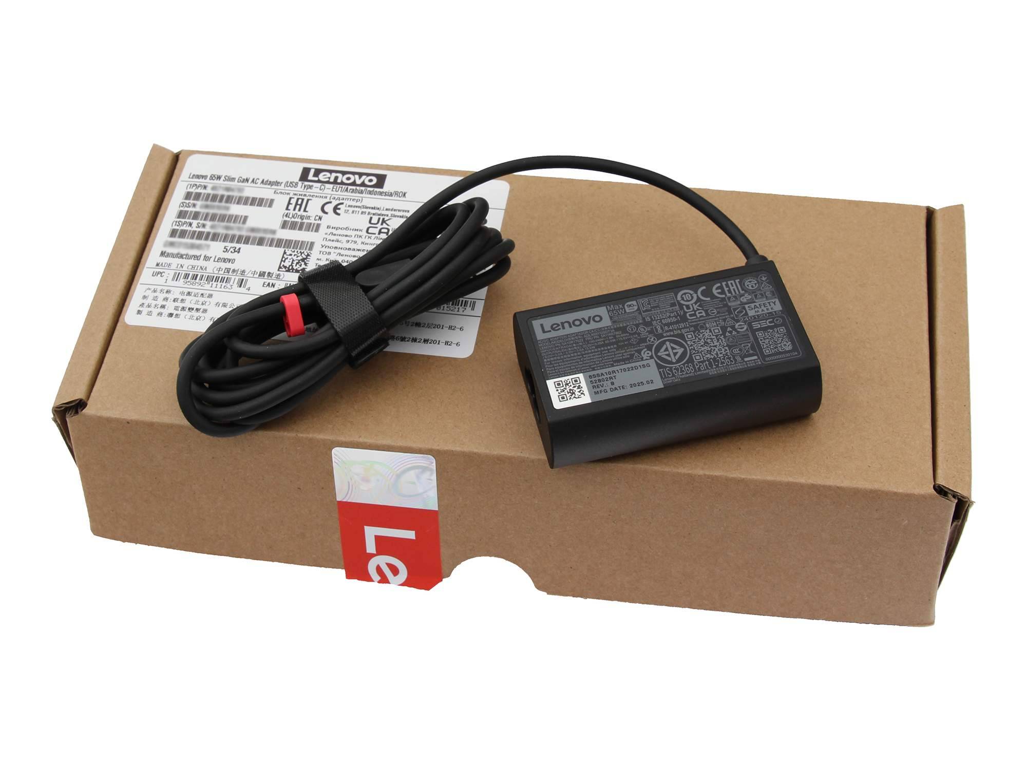 Lenovo 5A11K67857 USB-C GaN-Netzteil flache Bauform - 65.000 WTyp C