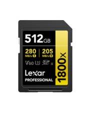 Lexar Professional 1800x 512 GB SDXC Klasse 10 UHS-II 280 MB/s 205 Class U3 V60