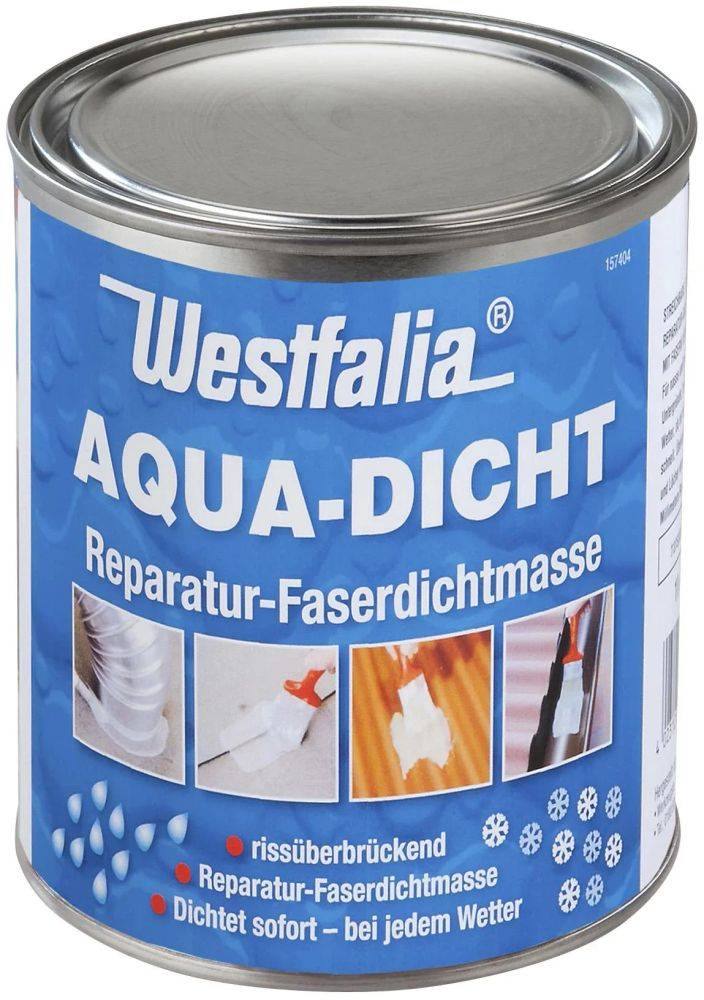 Aqua Dicht - transparente Abdichtmasse faserverstärkt 1 L Dose