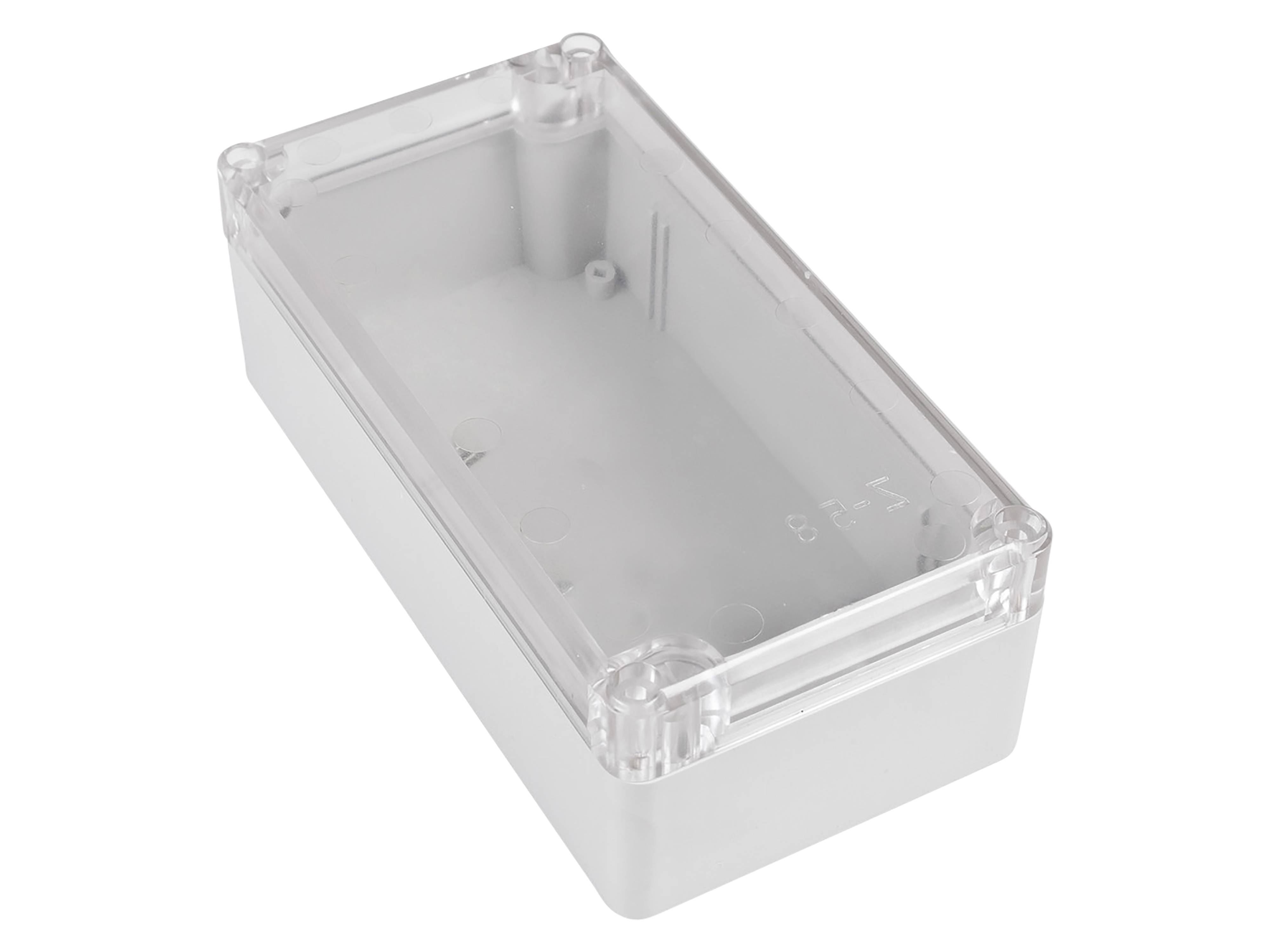 POLLIN ABS-Gehäuse 4U63160806437, 158x82x55 mm, IP65, Glasklarer Deckel