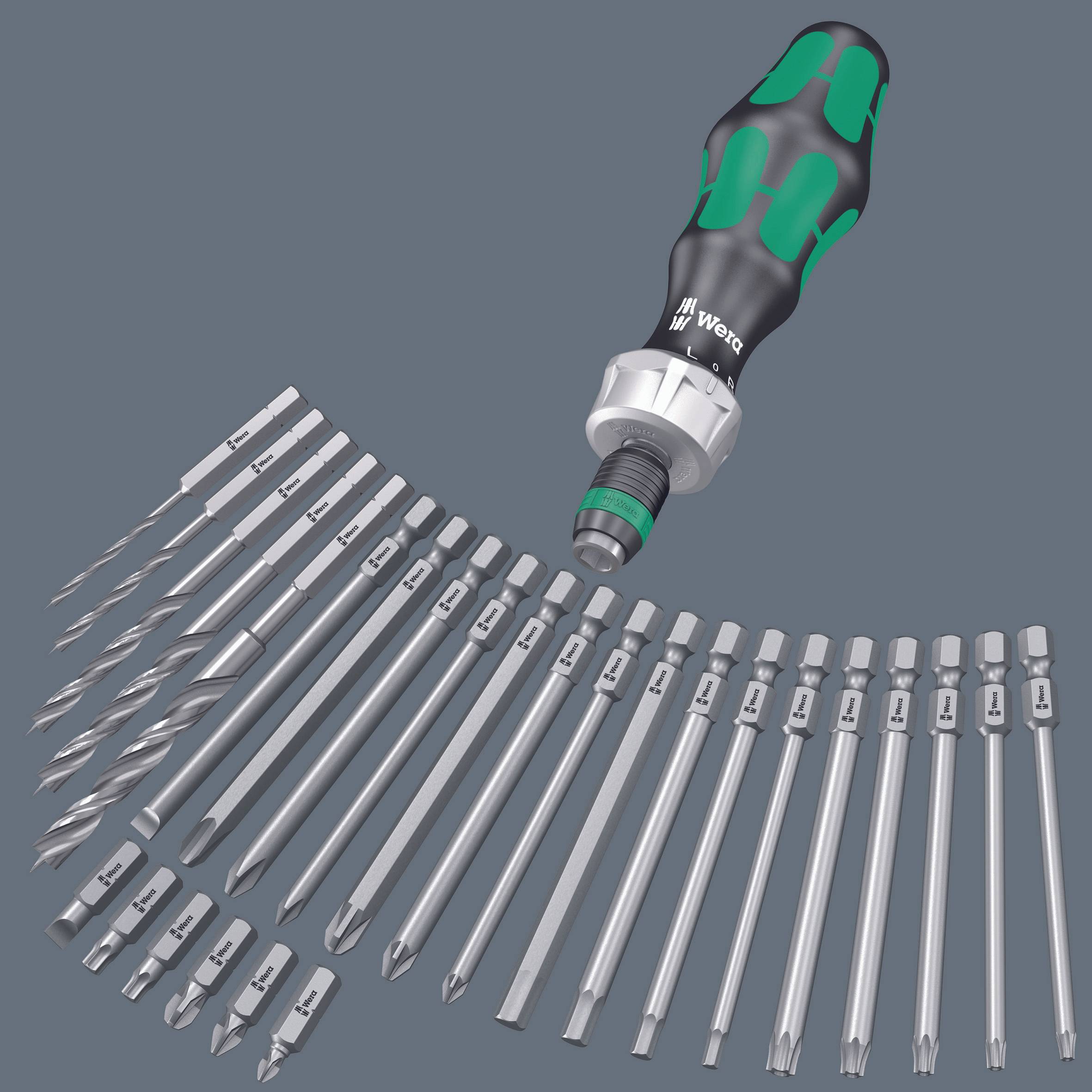 WERA Schraubendreher-Set Kraftform Kompakt 60 RA, 05051040001, 17-teilig