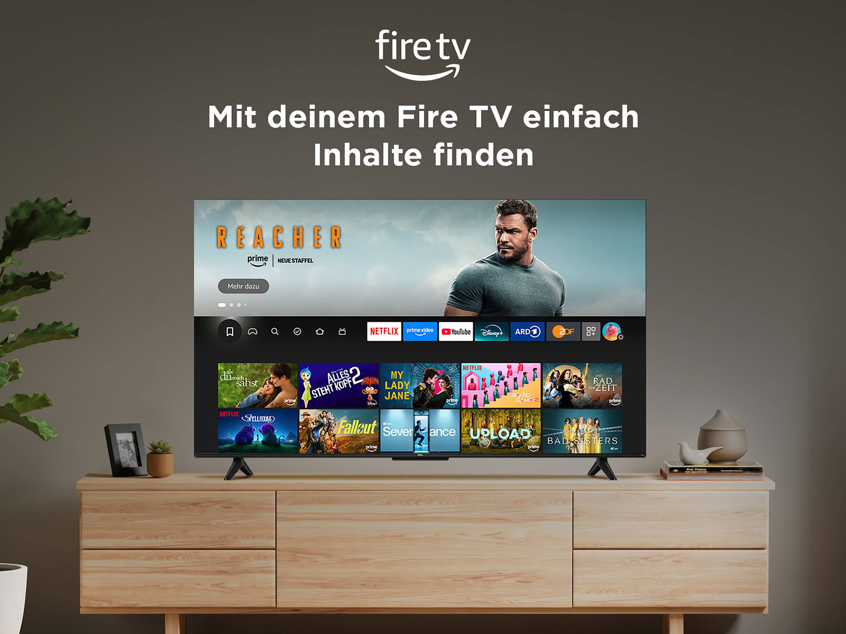 TCL 43T6C QLED Fernseher 43 Zoll Fire TV 4K UHD Smart TV HDR Dolby Vision Alexa Triple-Tuner (2026)