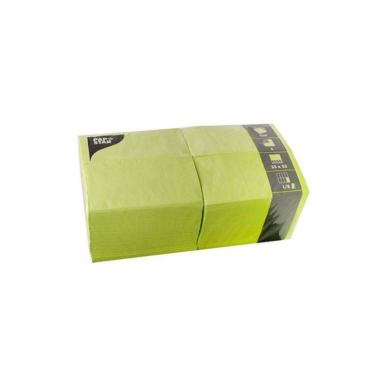PAPSTAR Bistro-Servietten, 330 x 330 mm, 3-lagig, limonen-