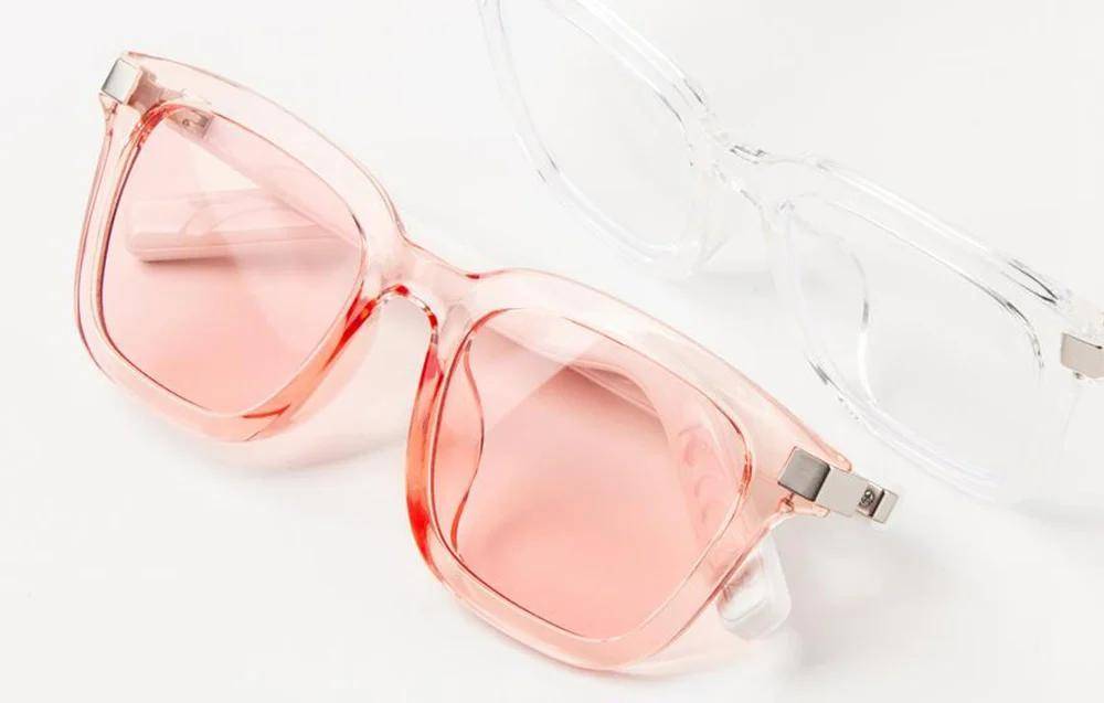 Colmi G06 Smart Glasses, Smarte Brille mit Audio, Freisprechfunktion, Bluetooth - Farbe: pink