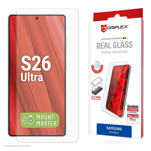 DISPLEX Real Glass Samsung Galaxy S26 Ultra MM-Montagehilfe
