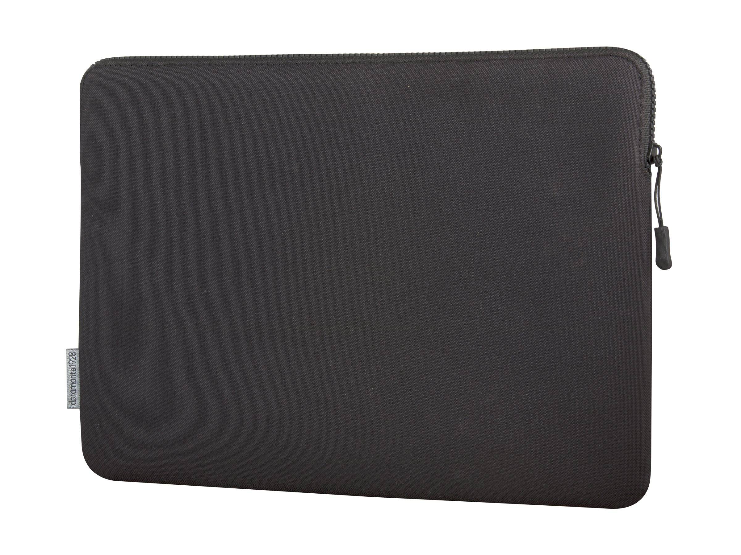 Eine einfache schwarze Laptop-Tasche mit Reißverschluss, die Laptops vor Kratzern und leichten Stößen schützt.
