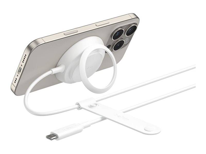 Belkin UltraCharge - Kabelloses Ladegerät - Qi2+ AC-Netzteil - 25 watt - weiß