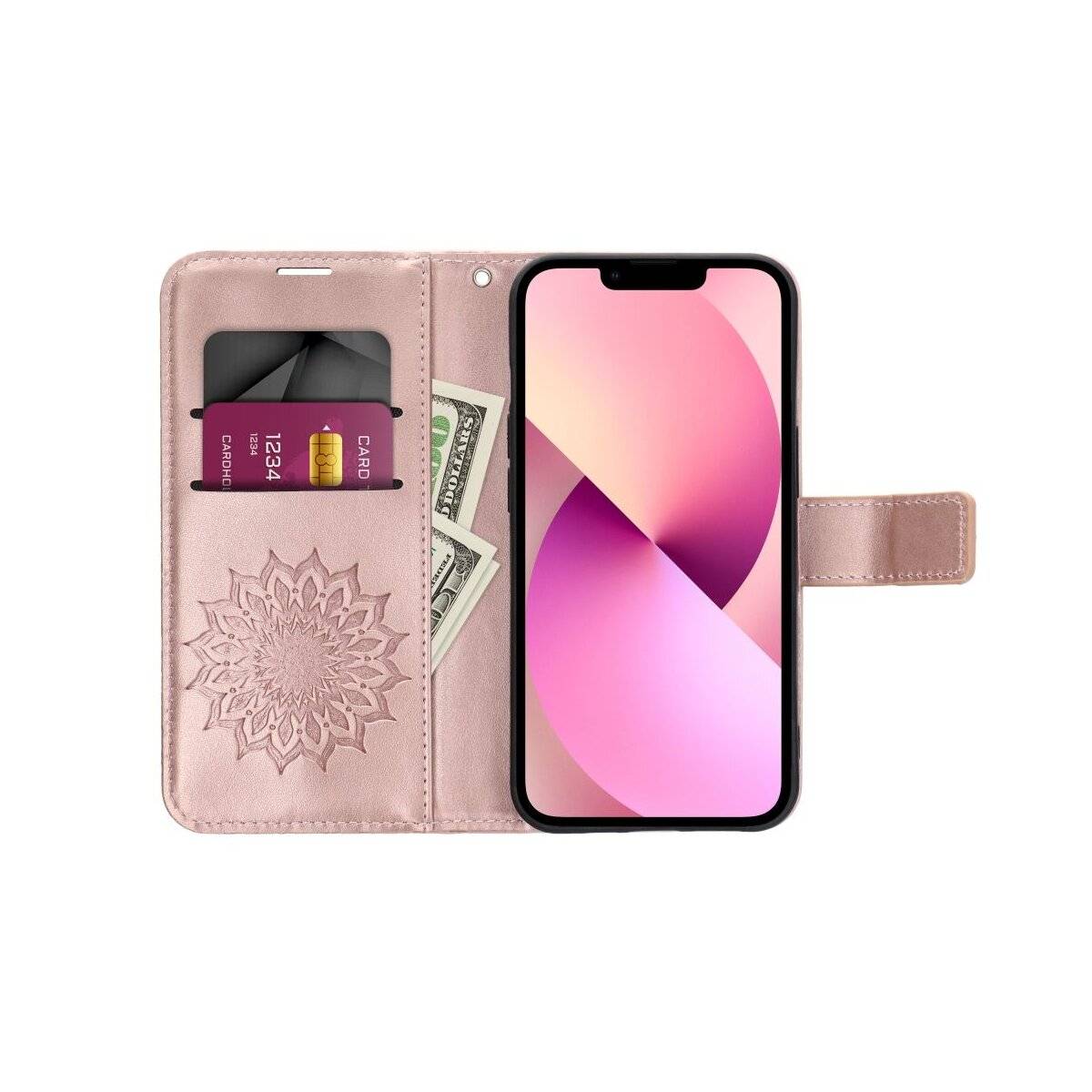 Mezzo Leder Tasche für XIAOMI Redmi Note 15 Pro 5G Rosa Handyhülle Rundum