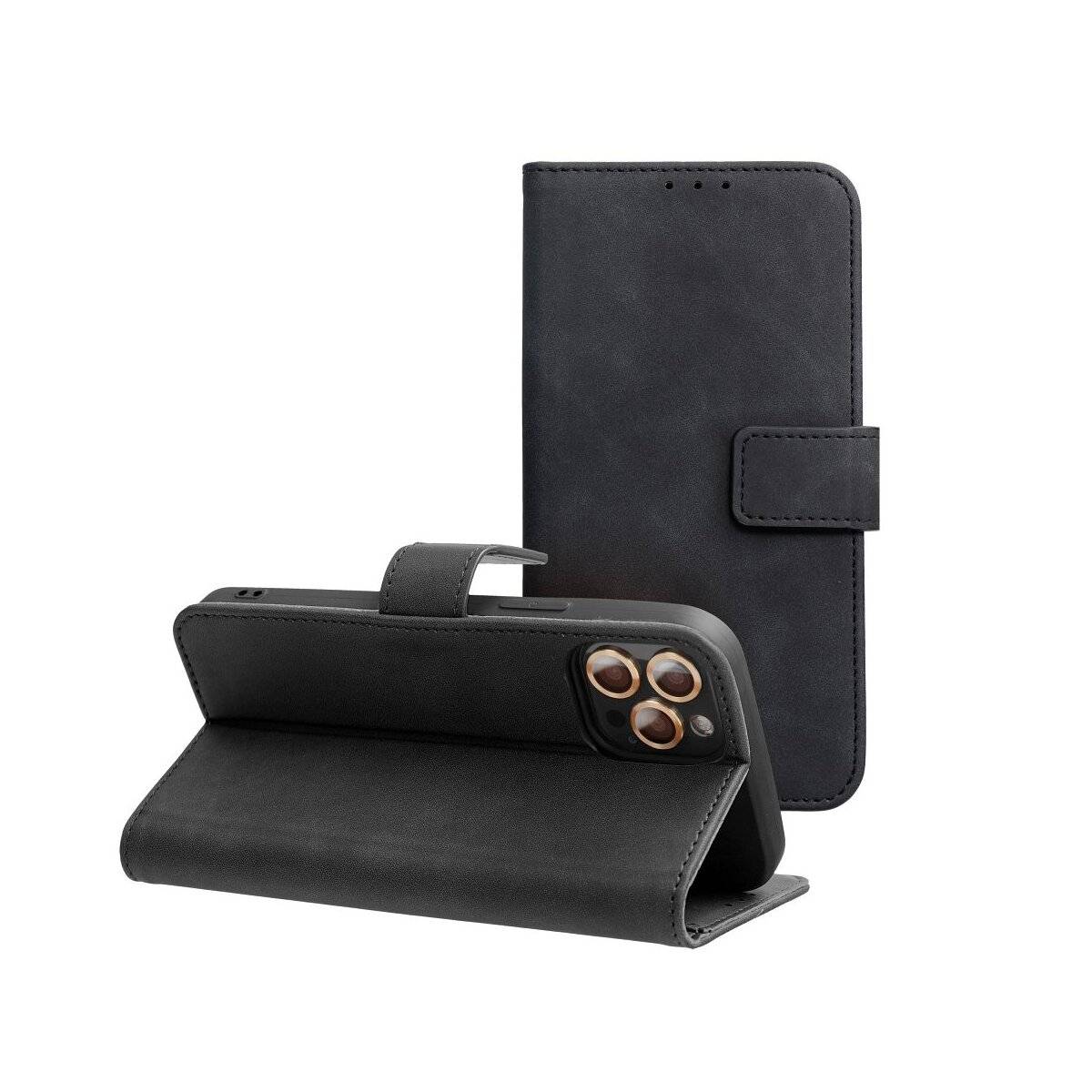 Tender Leder Tasche für XIAOMI Redmi Note 15 Pro 5G Schwarz Handyhülle Rundum