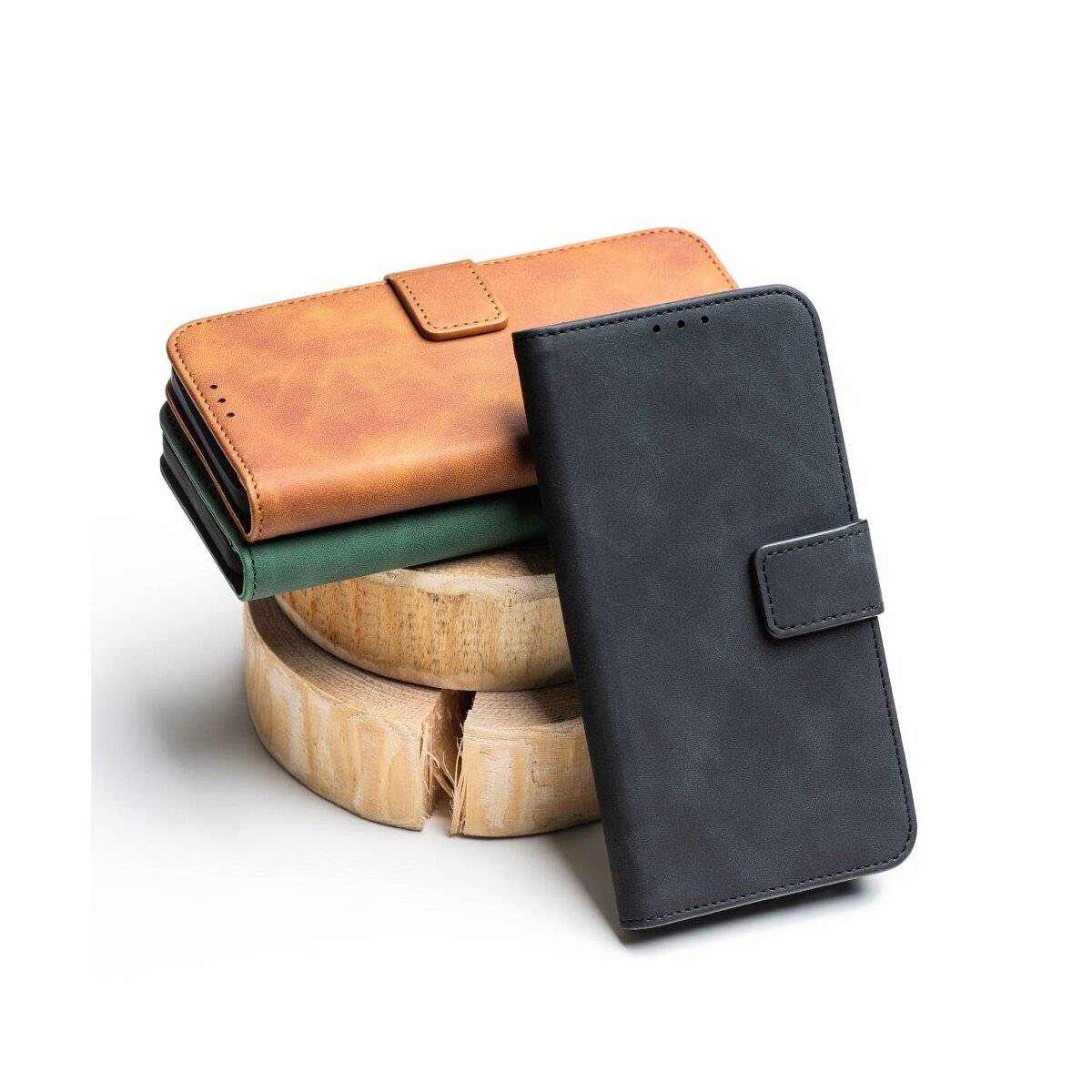 Tender Leder Tasche für XIAOMI Redmi Note 15 Pro 5G Schwarz Handyhülle Rundum