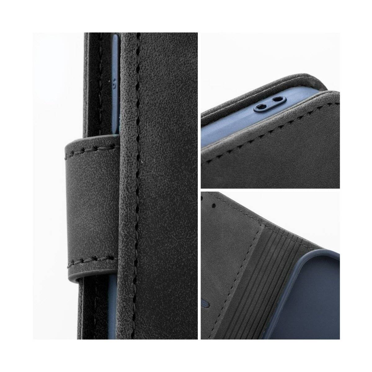 Tender Leder Tasche für XIAOMI Redmi Note 15 Pro 5G Schwarz Handyhülle Rundum