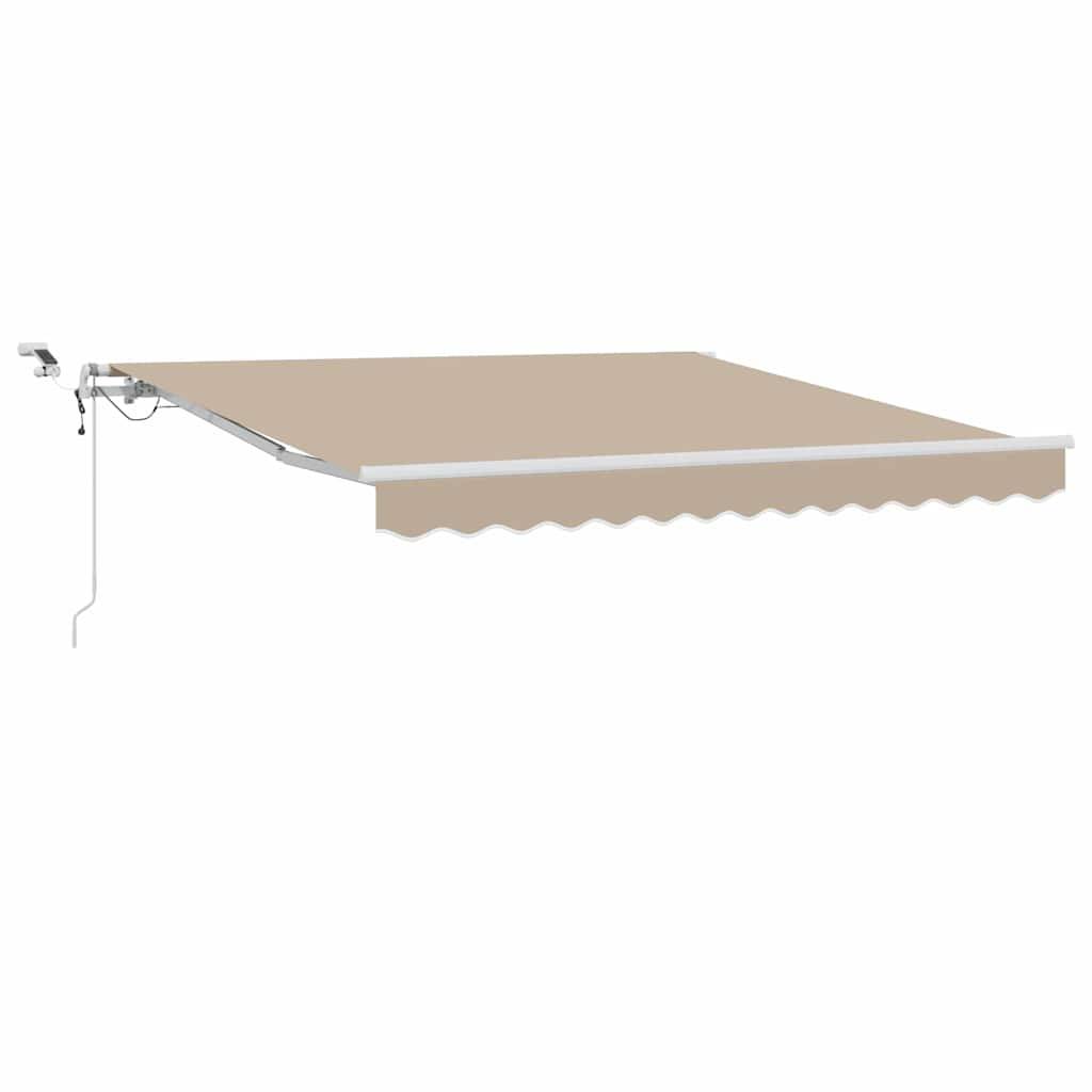 vidaXL Einziehbare Markise Beige 350 x 250 cm Polyester und Metall