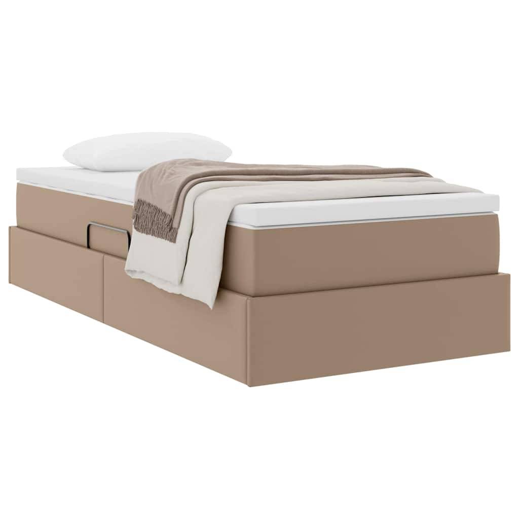 vidaXL Aufbewahrungsbett mit Matratze Cappuccino 90 x 200 cm