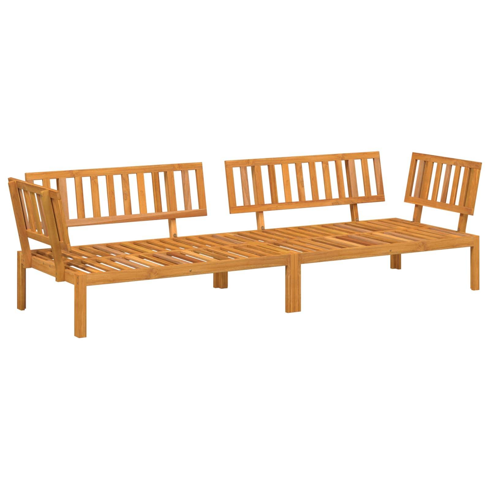 vidaXL Sofa Set mit Kissen Uni 2 pcs Anthrazit Massivholz Akazie