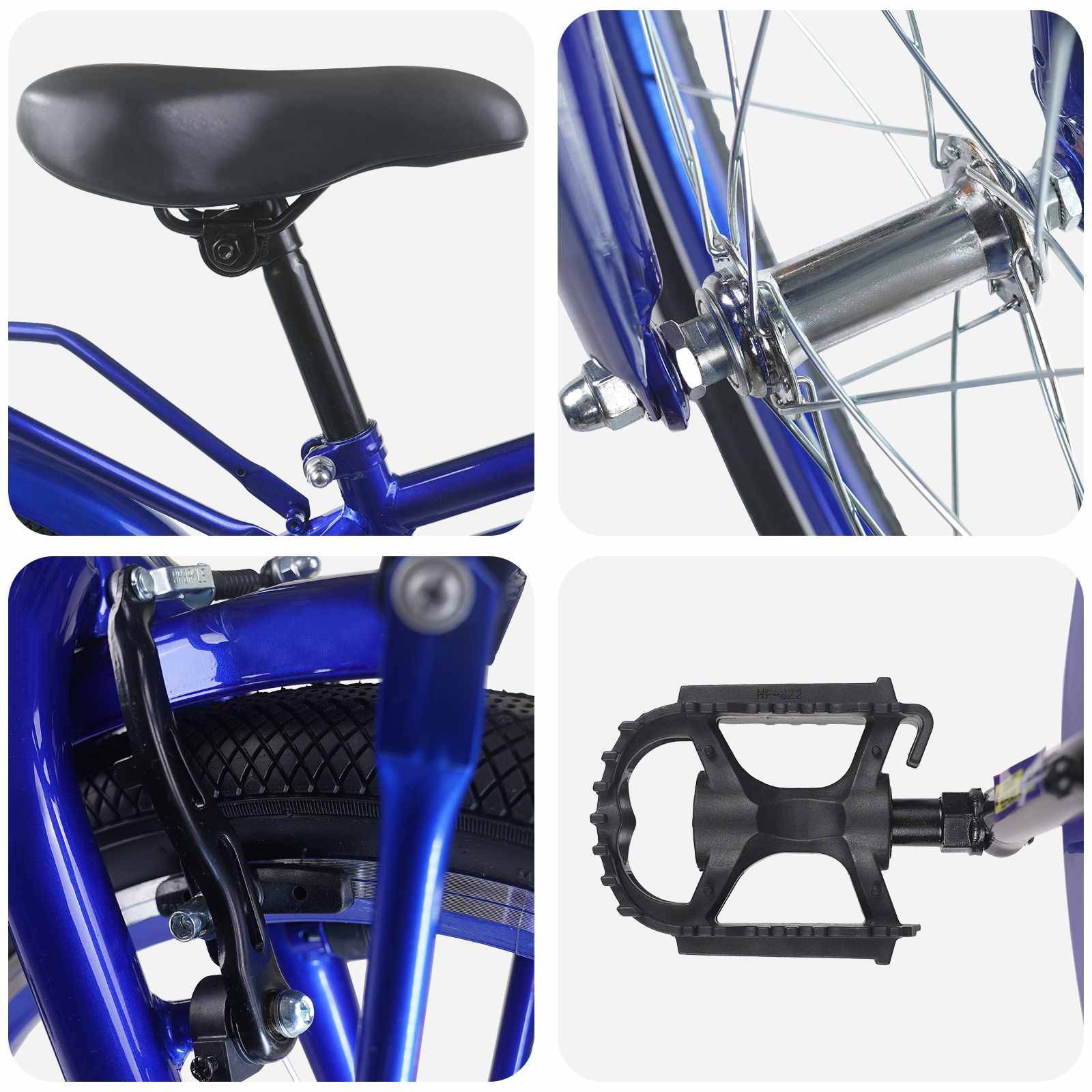 vidaXL Kinderfahrrad 20 Zoll für 6-11 Jahre alt Dunkelblau
